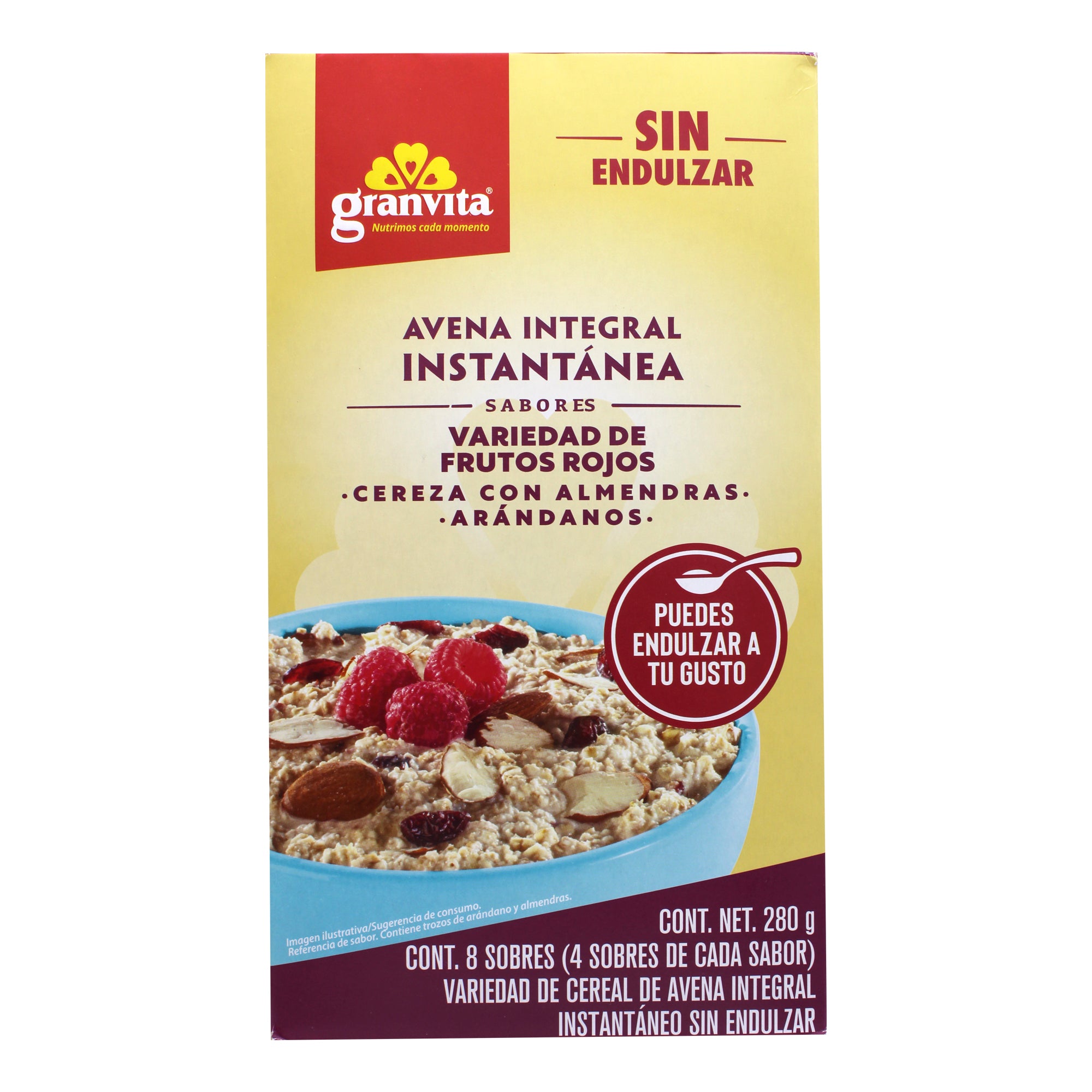 Avena Instantanea Variedad De Frutos Rojos 280 G