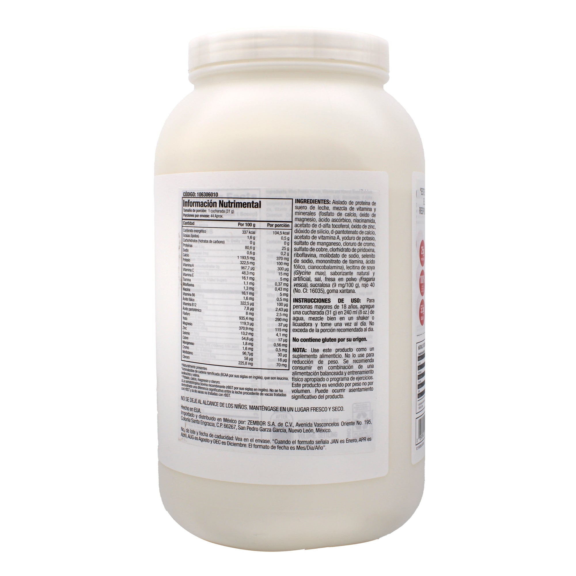 Isopure Zero Carb Fresa 1.36 Kg