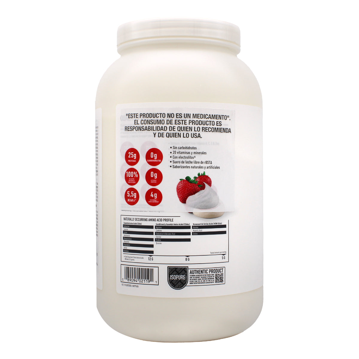 Isopure Zero Carb Fresa 1.36 Kg