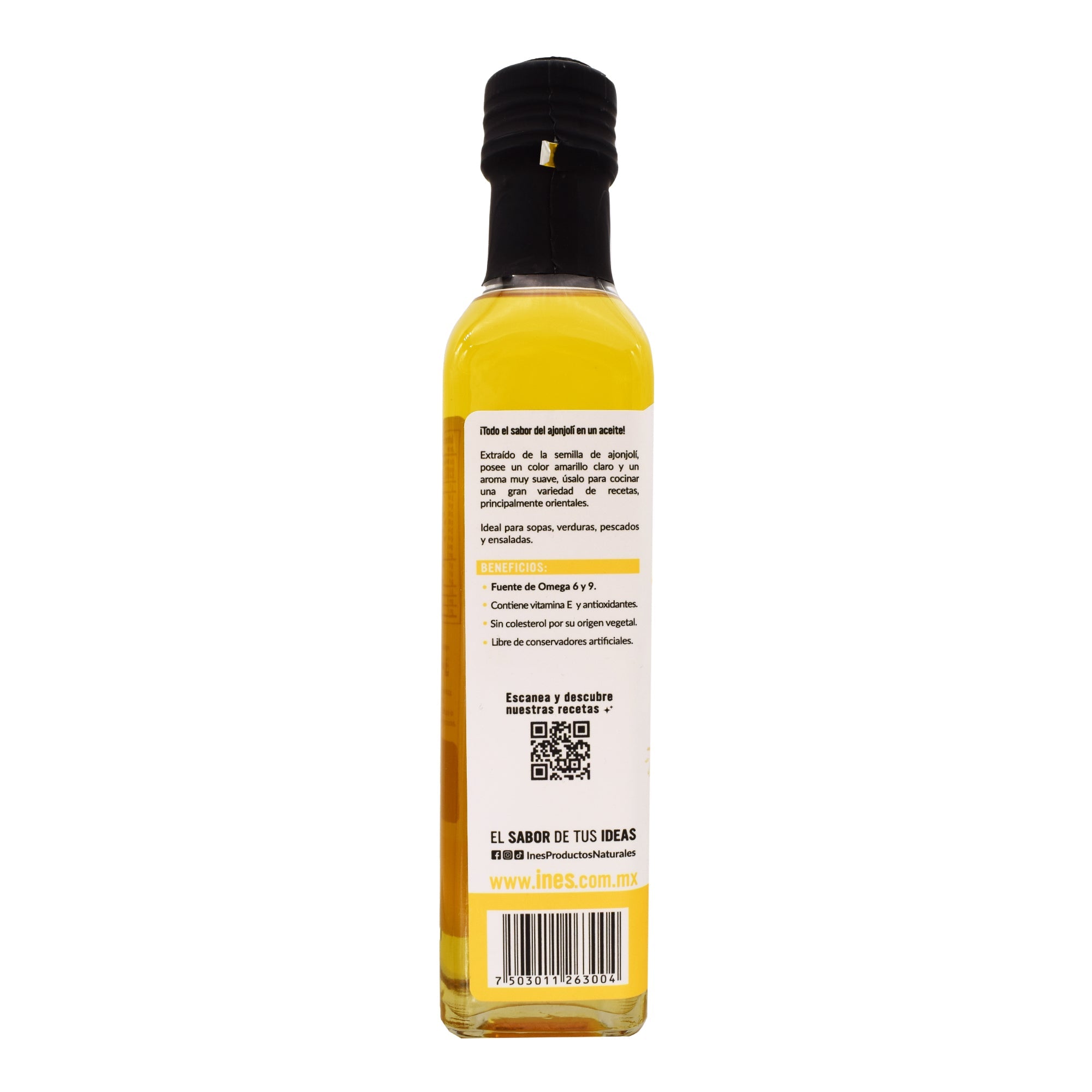 Aceite De Ajonjoli Extravirgen 250 Ml