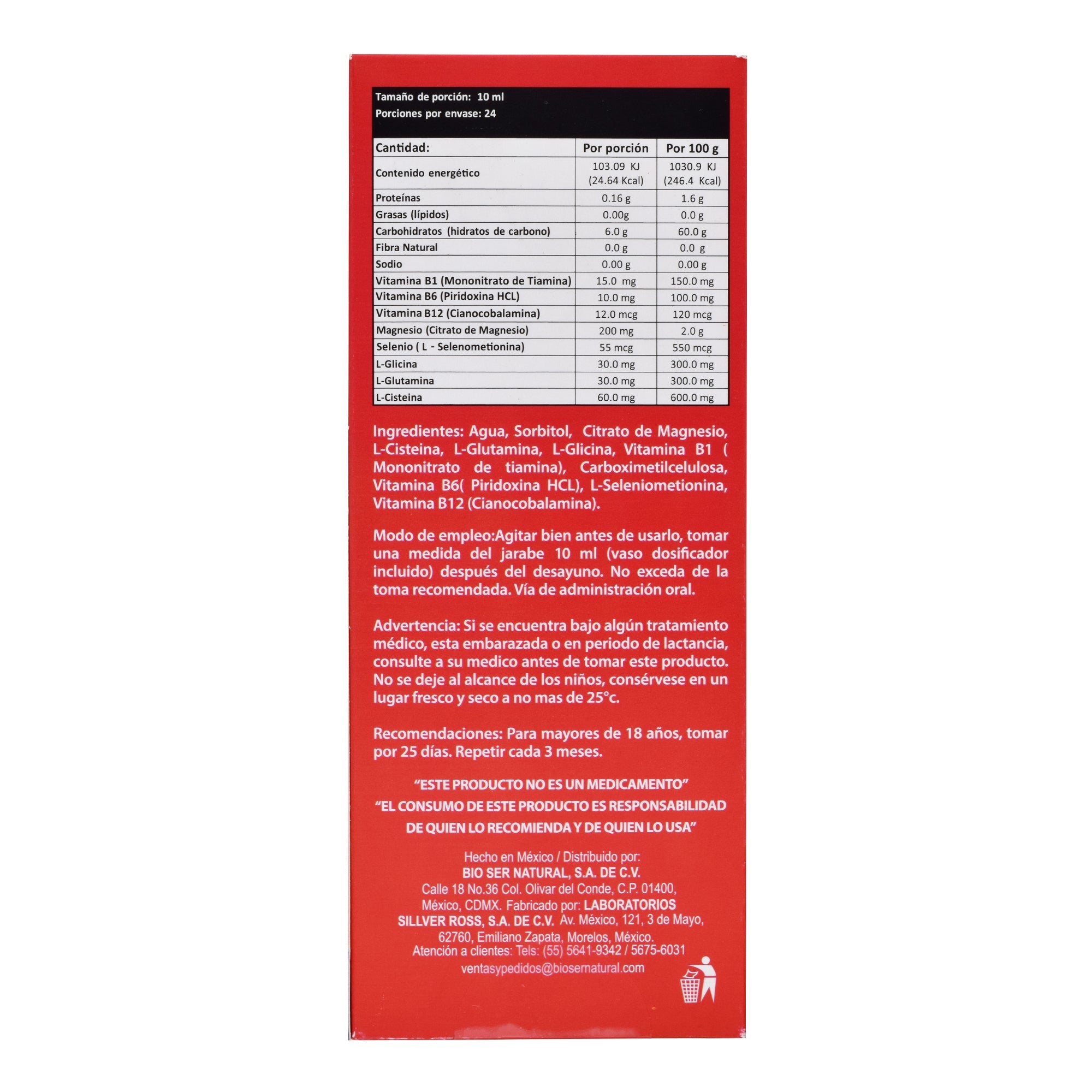 Jarabe Bio Ft Complejo B Minerales 250 Ml