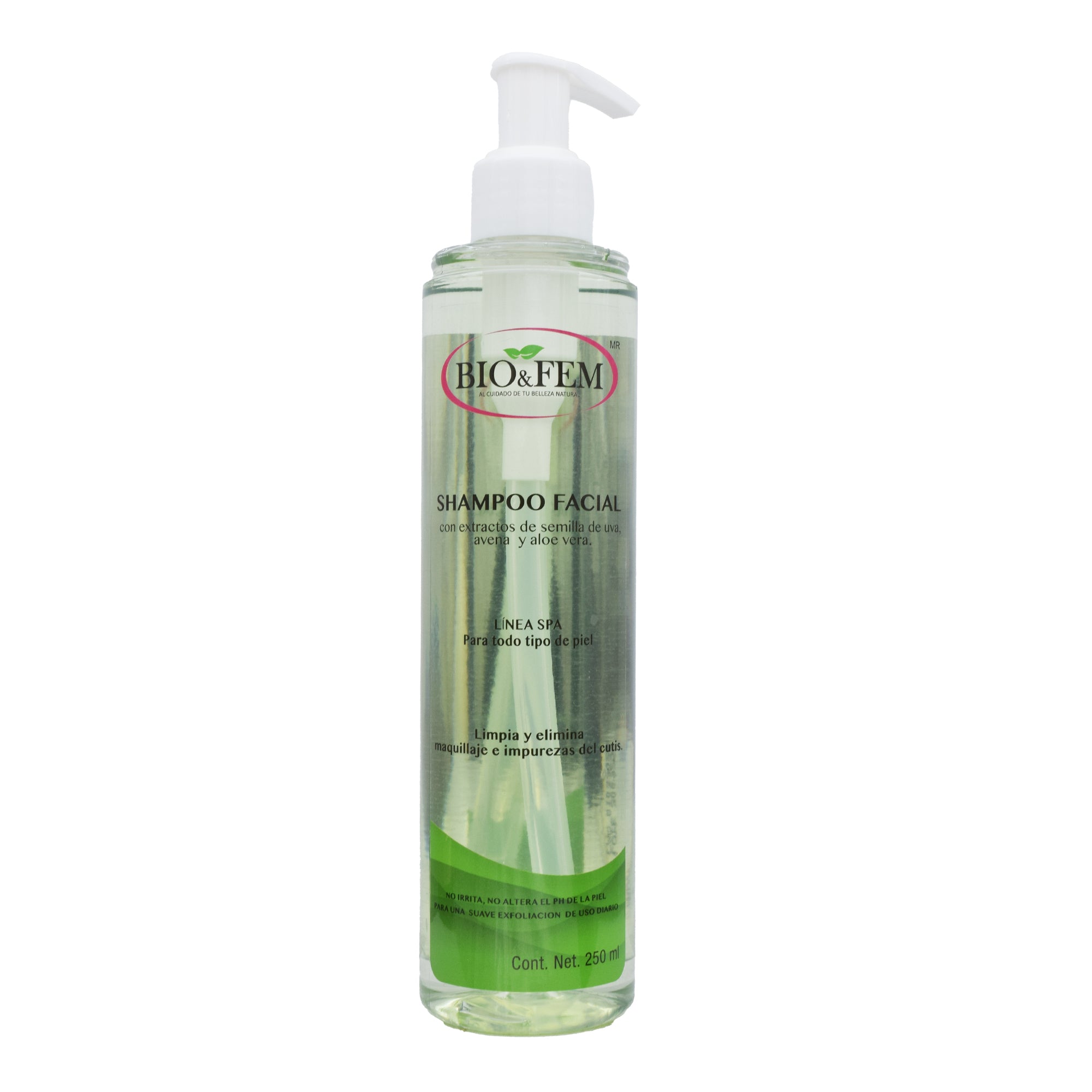 Shampoo Facial De Avena Aloe Y Semilla De Uva 250 Ml