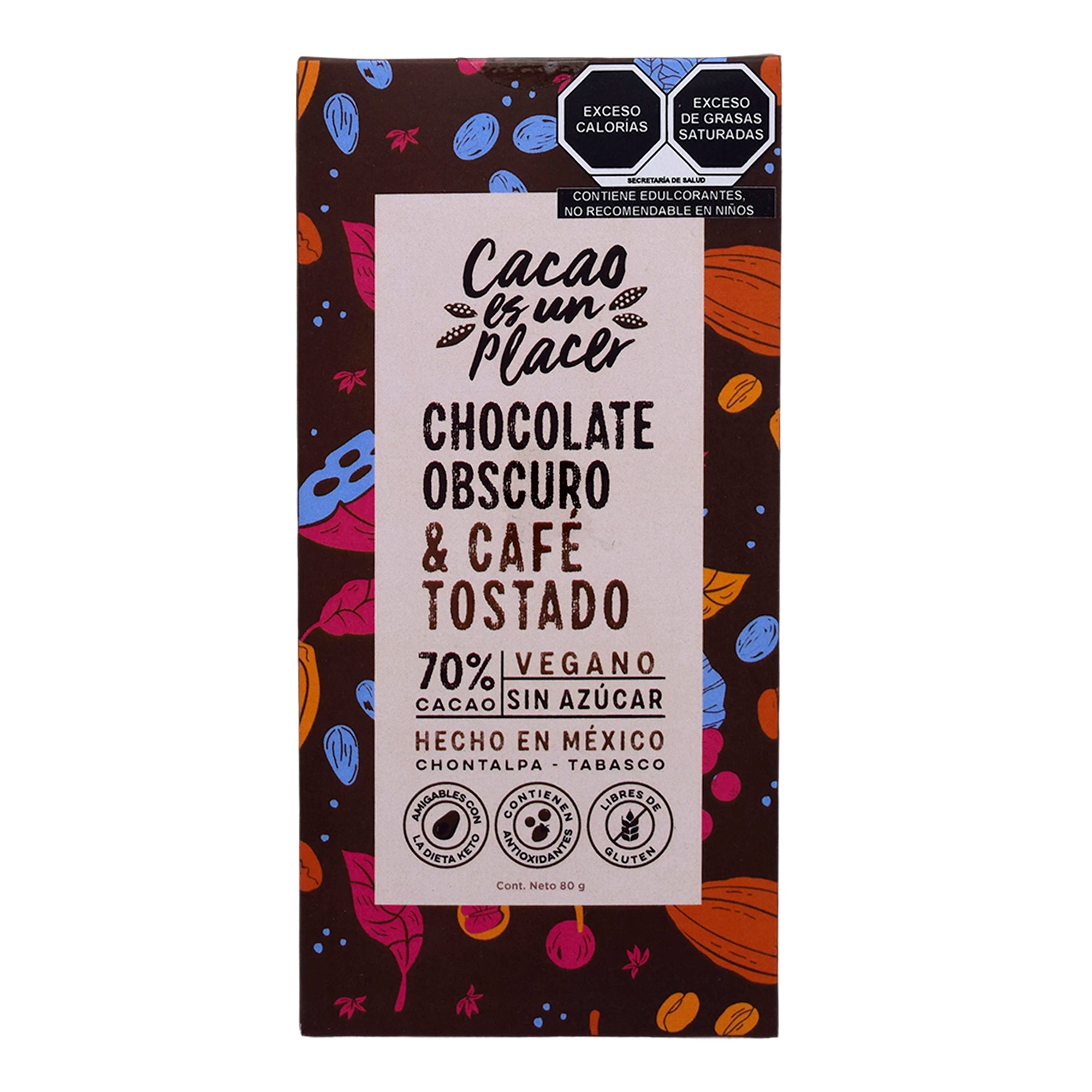 Chocolate En Barra Obscuro Cafe Tostado 80 G