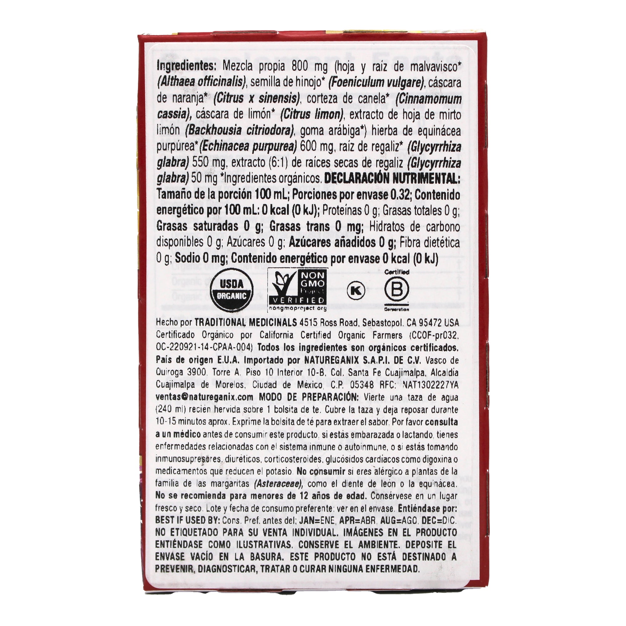 Te Equinacea Con Limon 16 Sob 1.5 G C/U