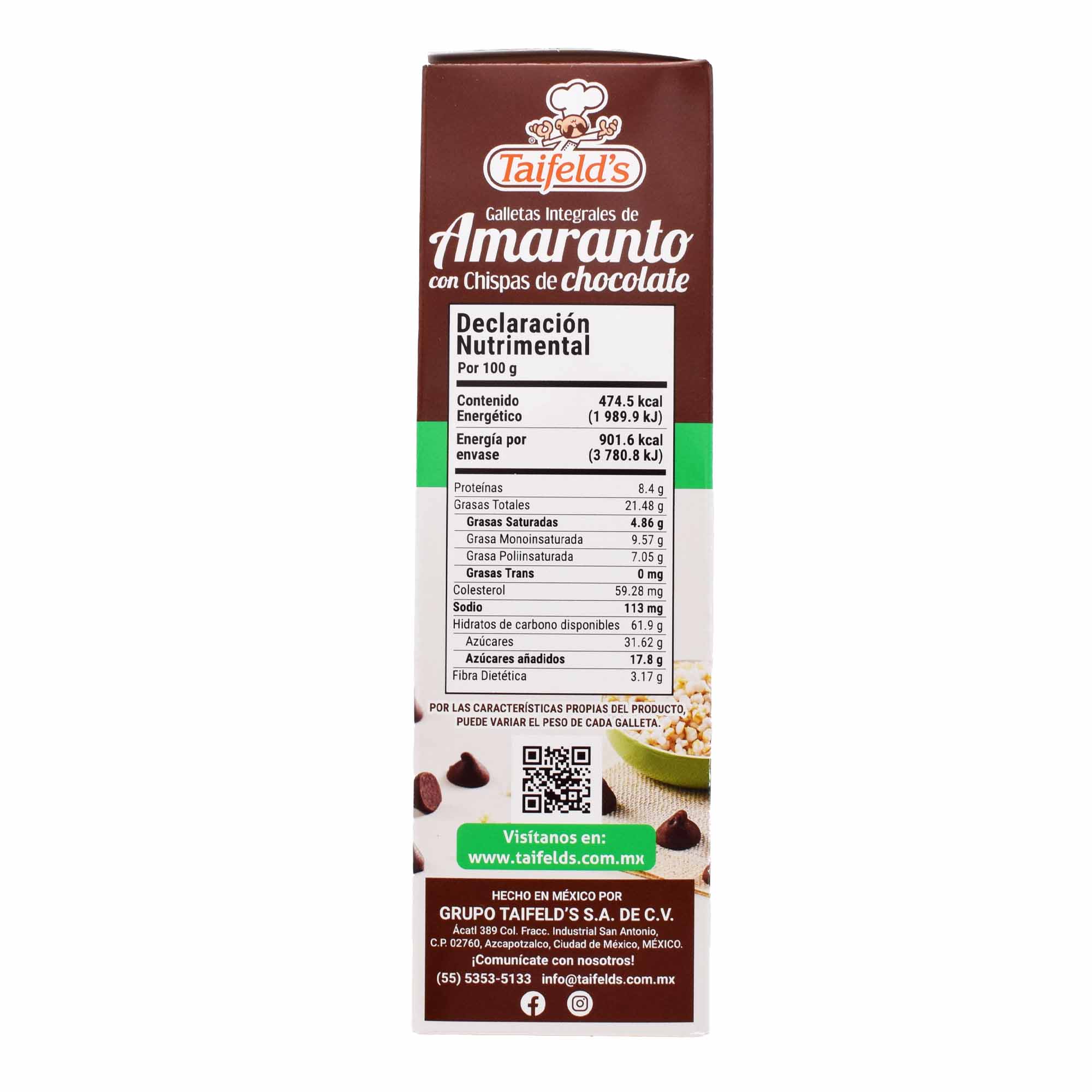 Galleta De Amaranto Chocolate 190 G