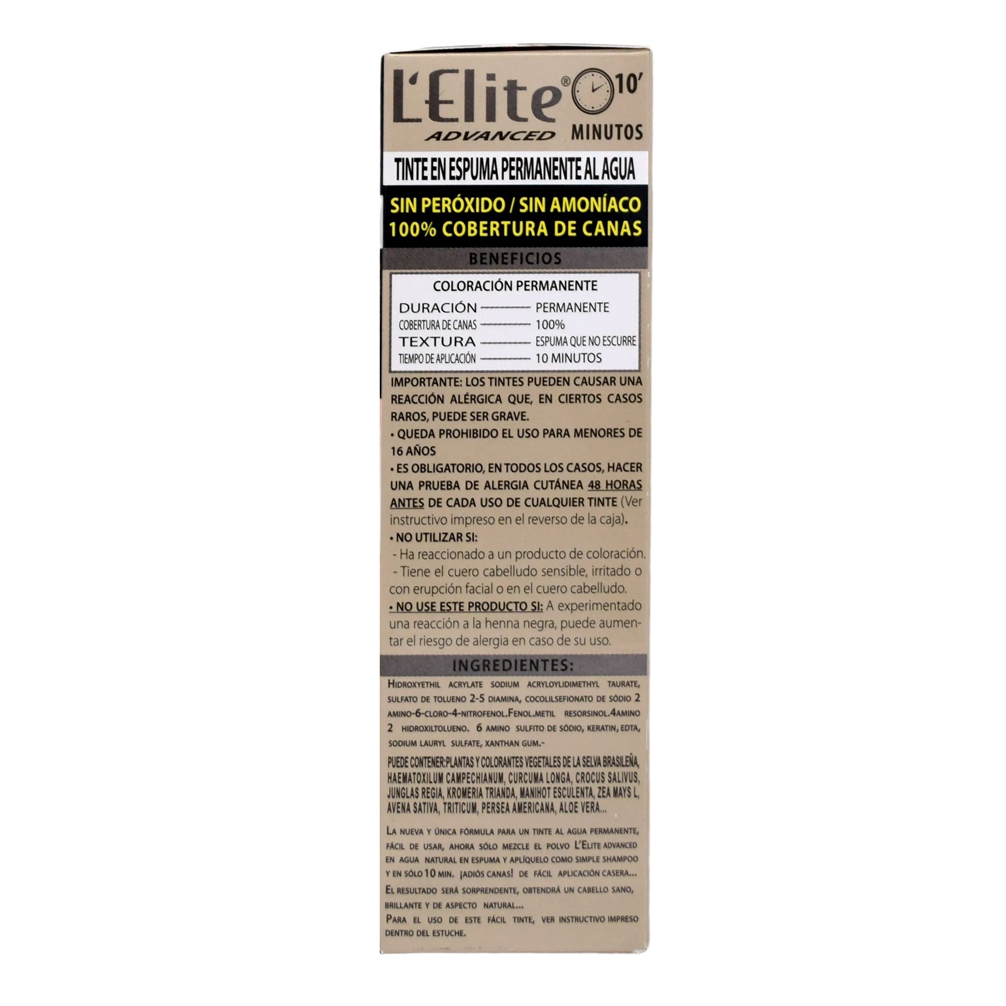 Tinte En Espuma Permanente Al Agua Negro Hombre 6 G