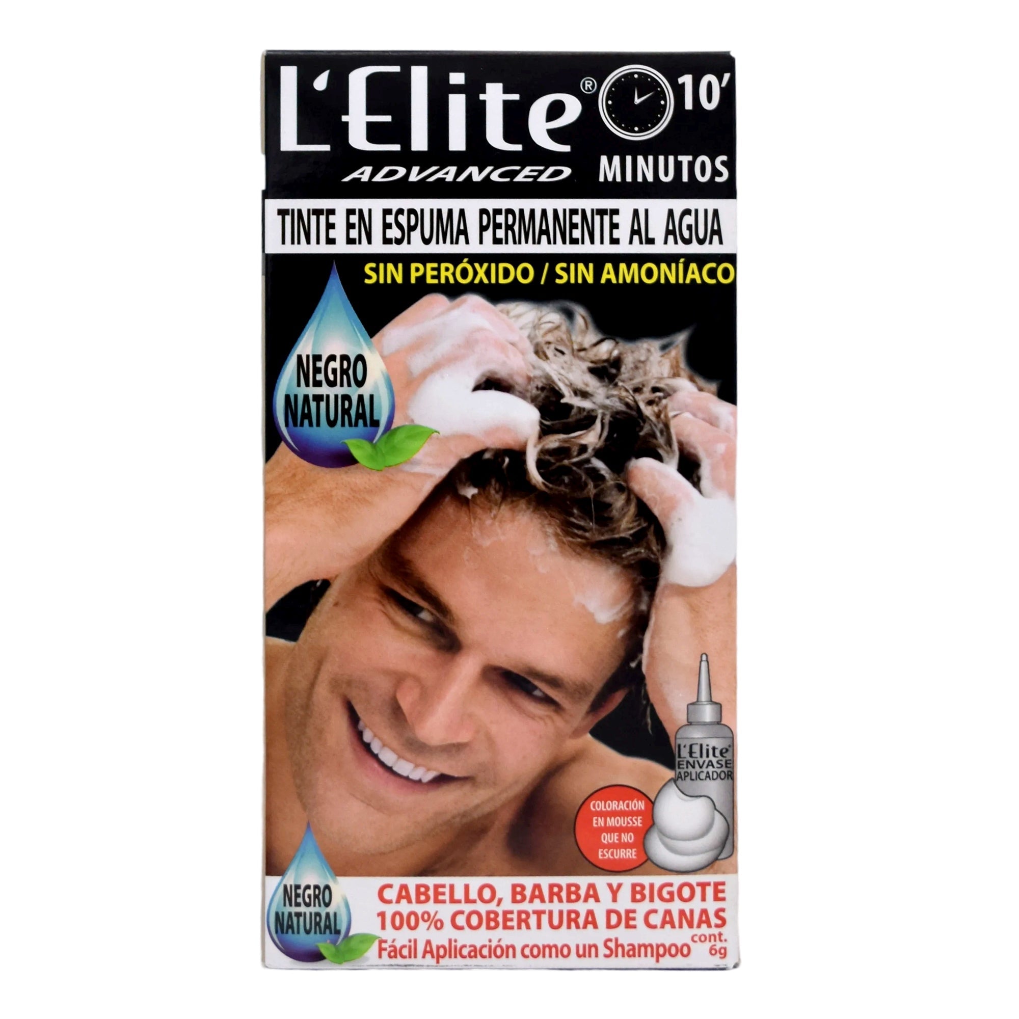 Tinte En Espuma Permanente Al Agua Negro Hombre 6 G