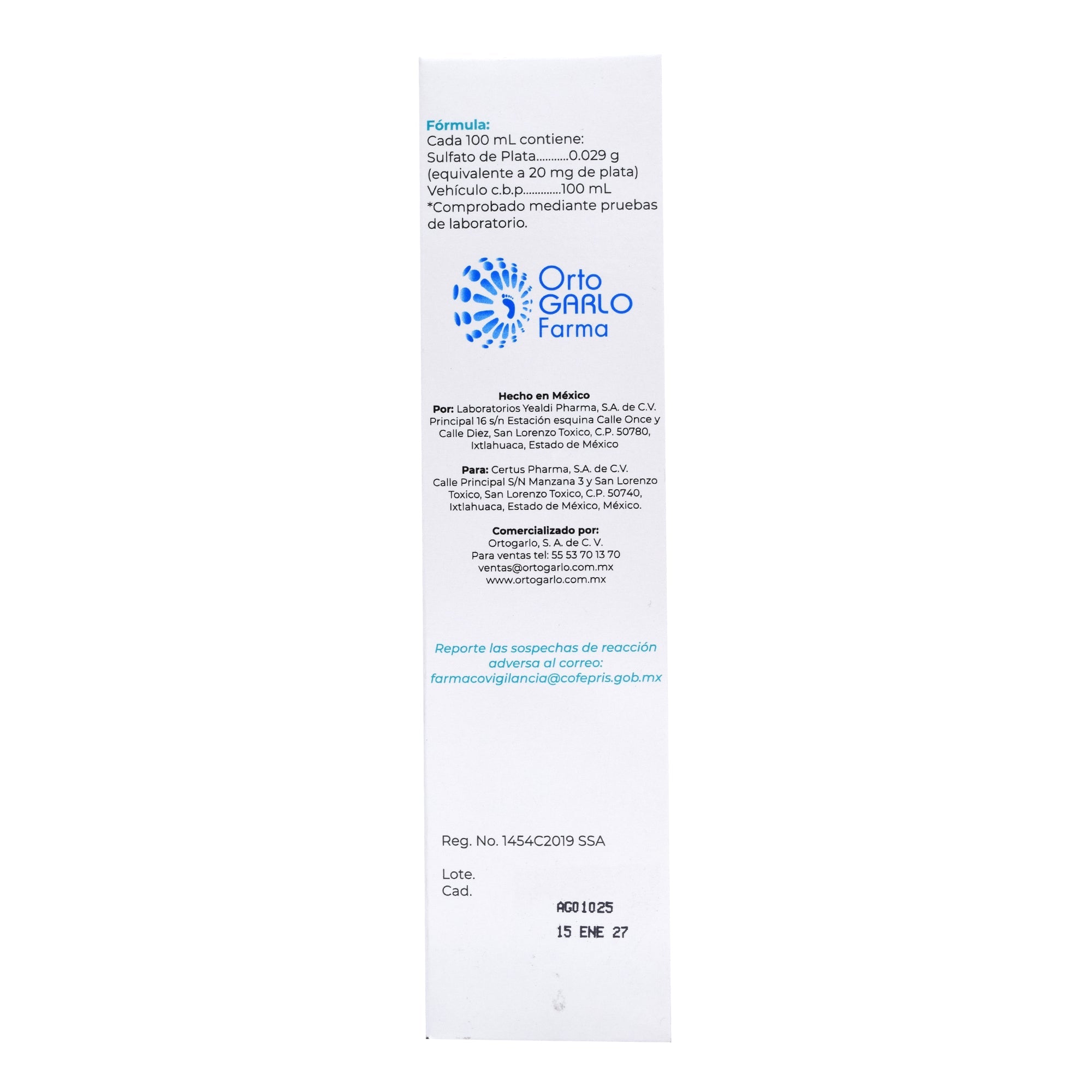 Solucion Antiseptica Con Iones De Plata 120 Ml