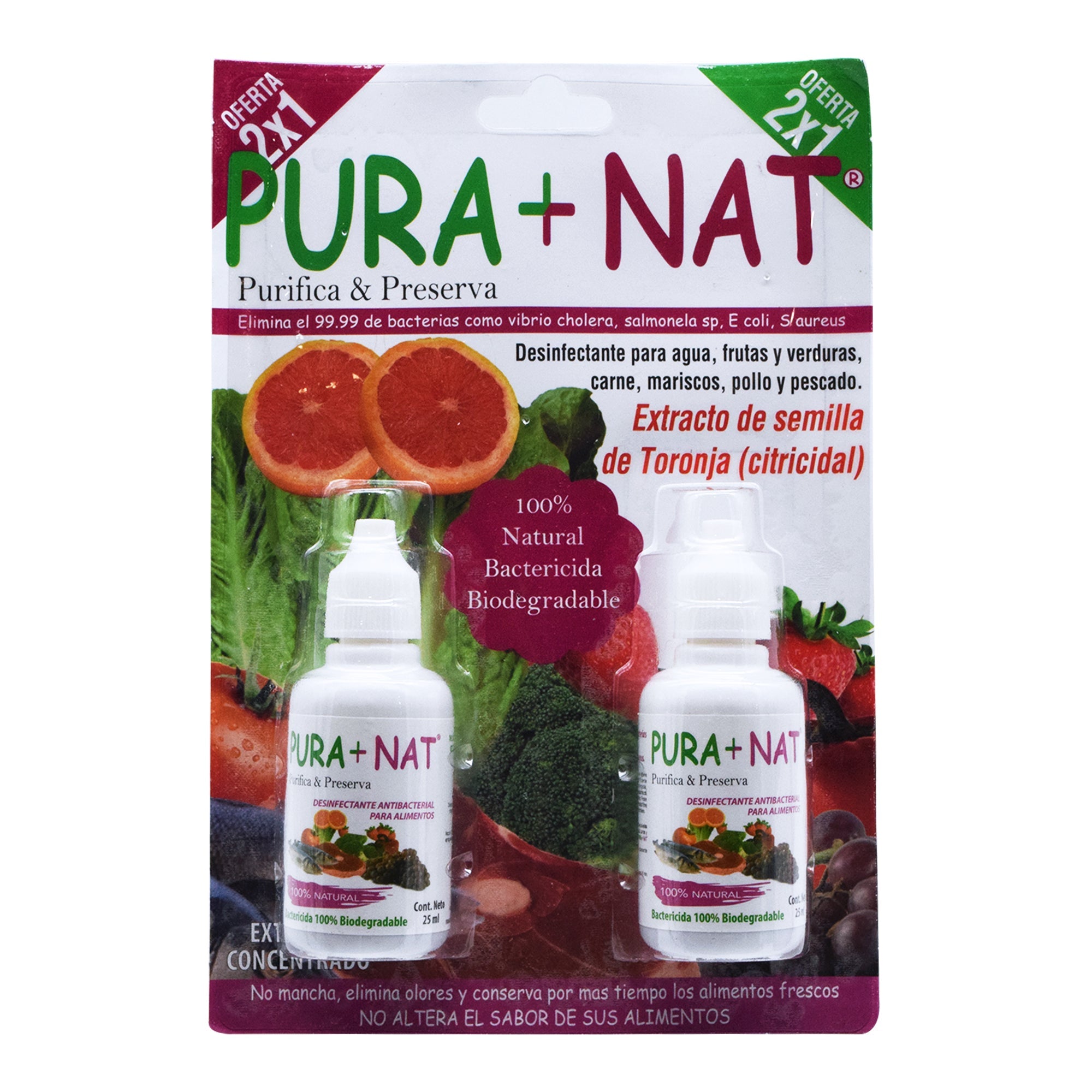 Desinfectante Para Frutas Y Verduras 2 Pzas