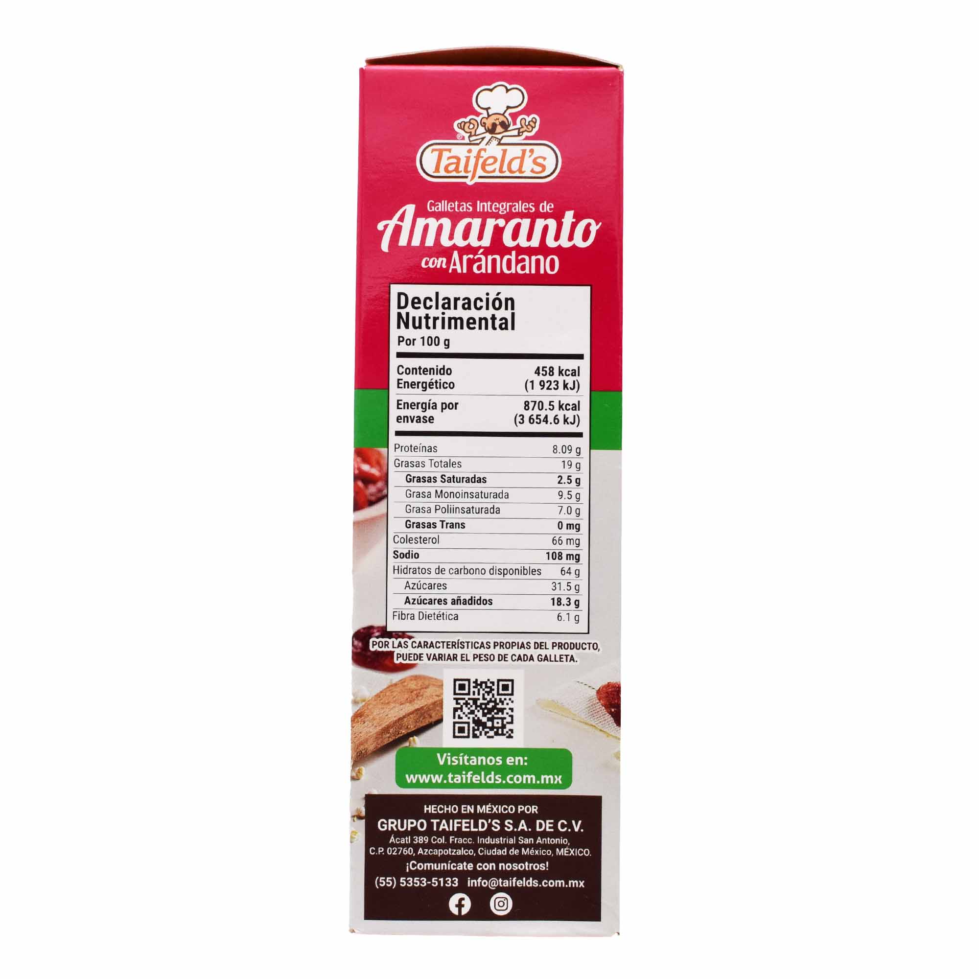 Galleta De Amaranto Arandano 190 G