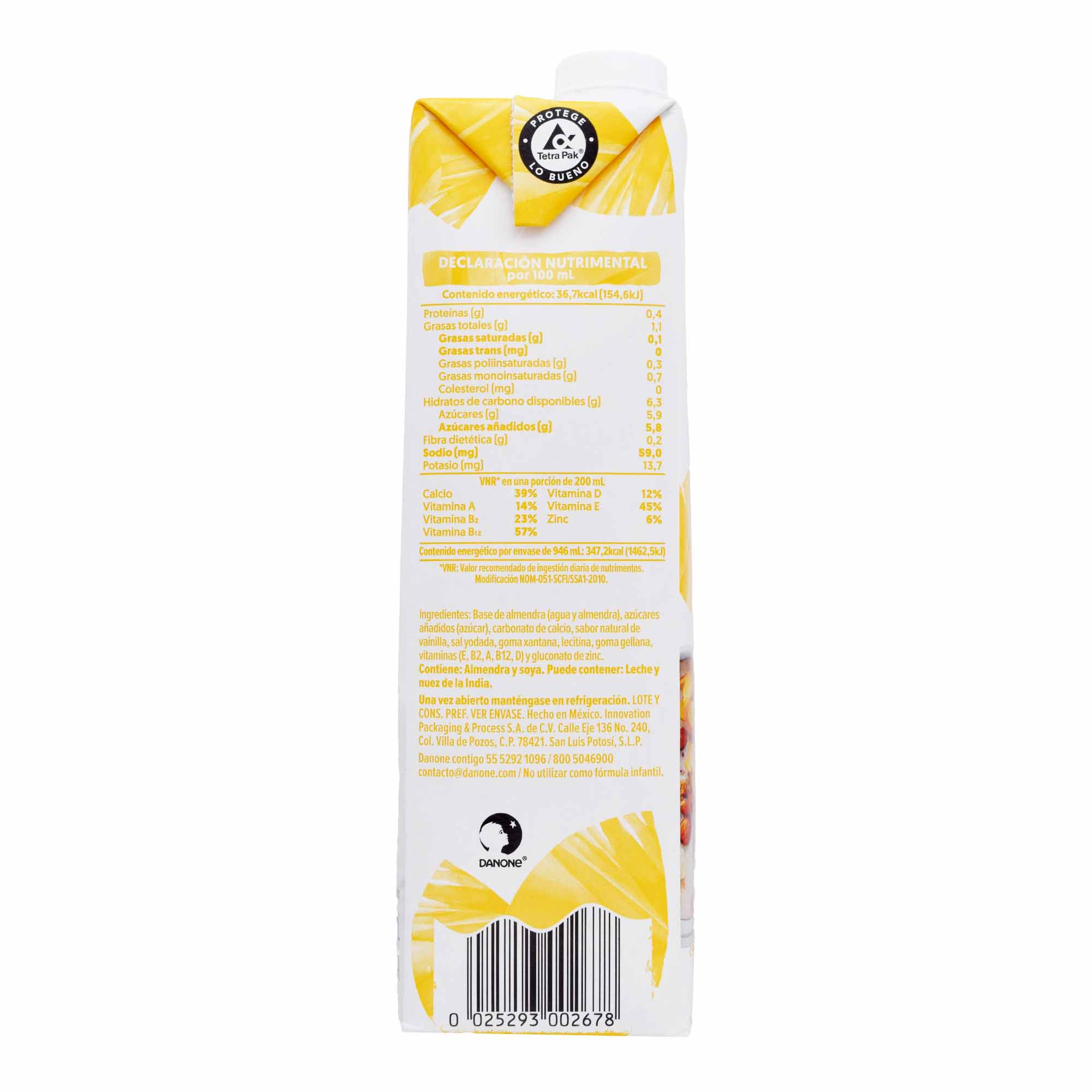 Bebida De Almendra Sab Vainilla 946 Ml