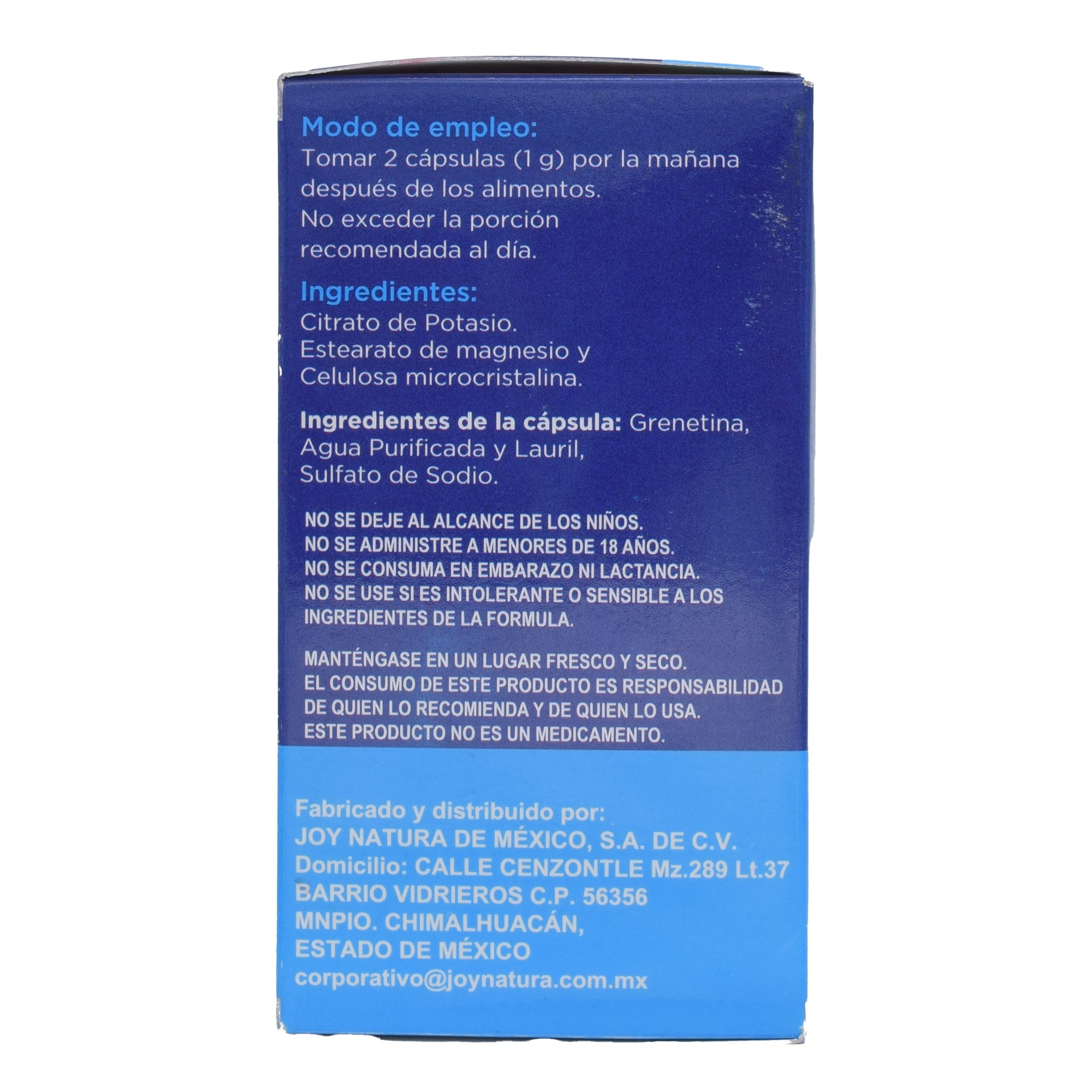 Citrato De Potasio 60 Cap