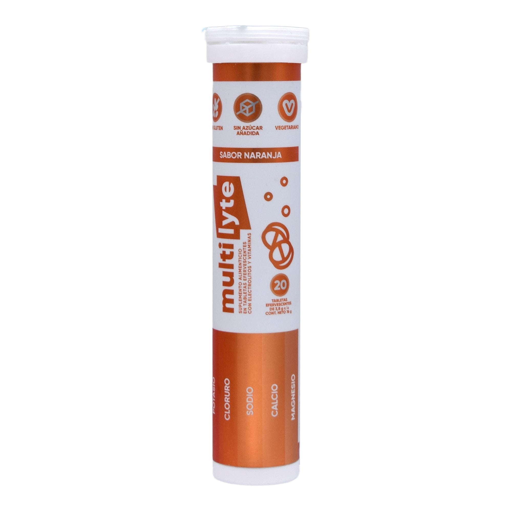 Efervecentes Electrolitos Vitaminas Naranja 20 Tab