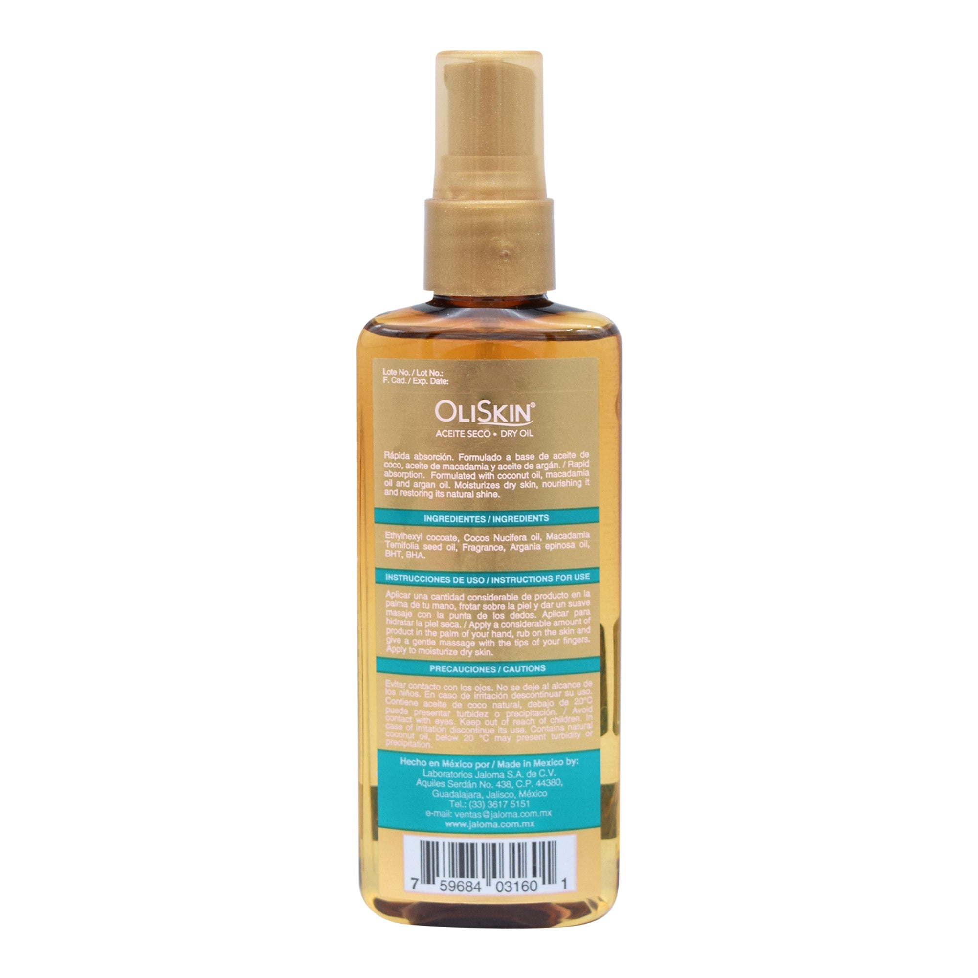 Aceite De Coco Macadamia Y Argan 100 Ml
