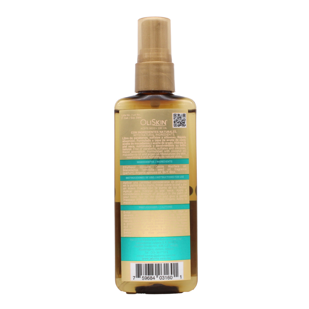 Aceite De Coco Macadamia Y Argan 100 Ml