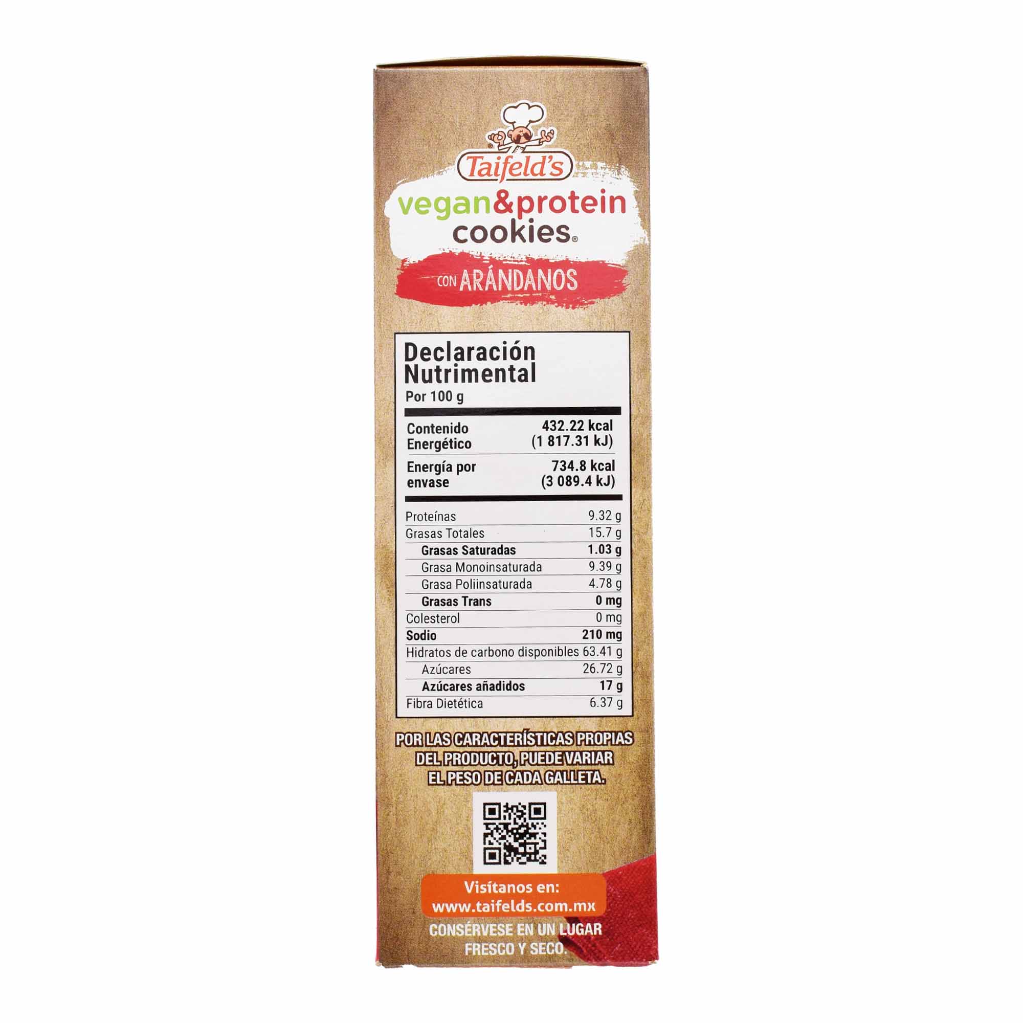 Galleta Vegana Con Arandano 170 G