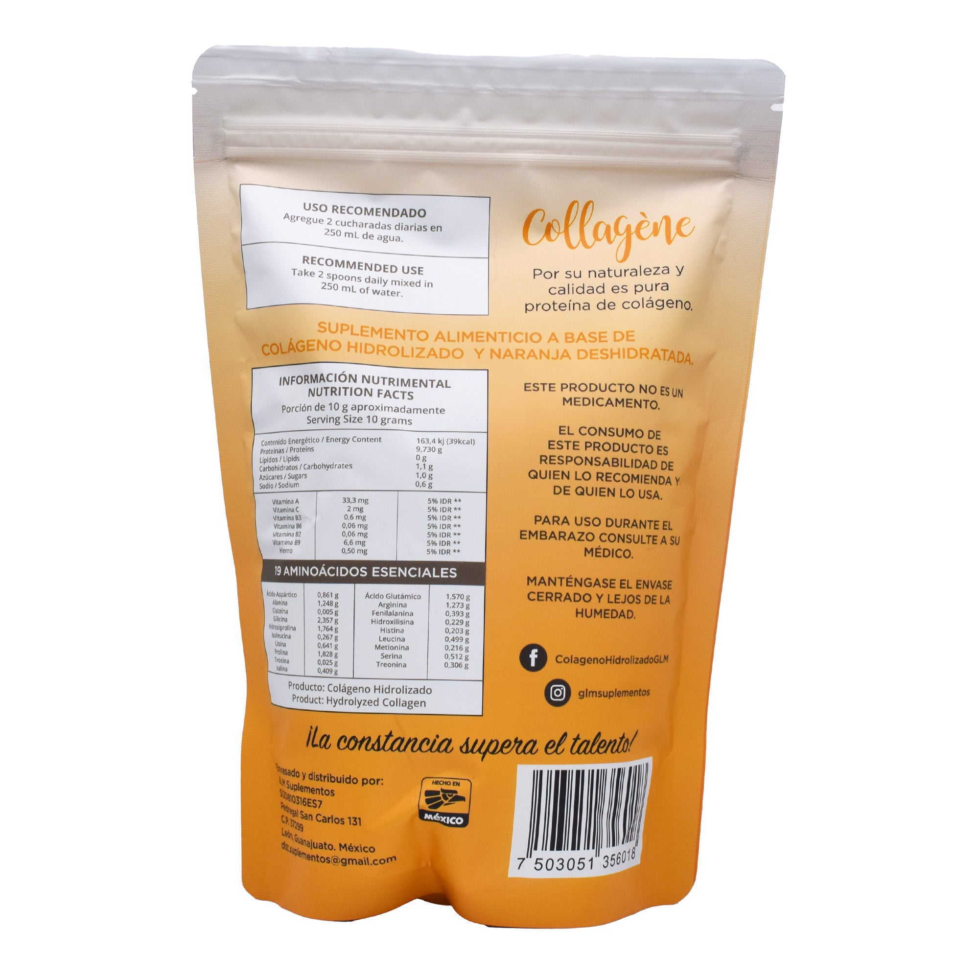 Colageno Hidrolizado Sab Naranja 500 G