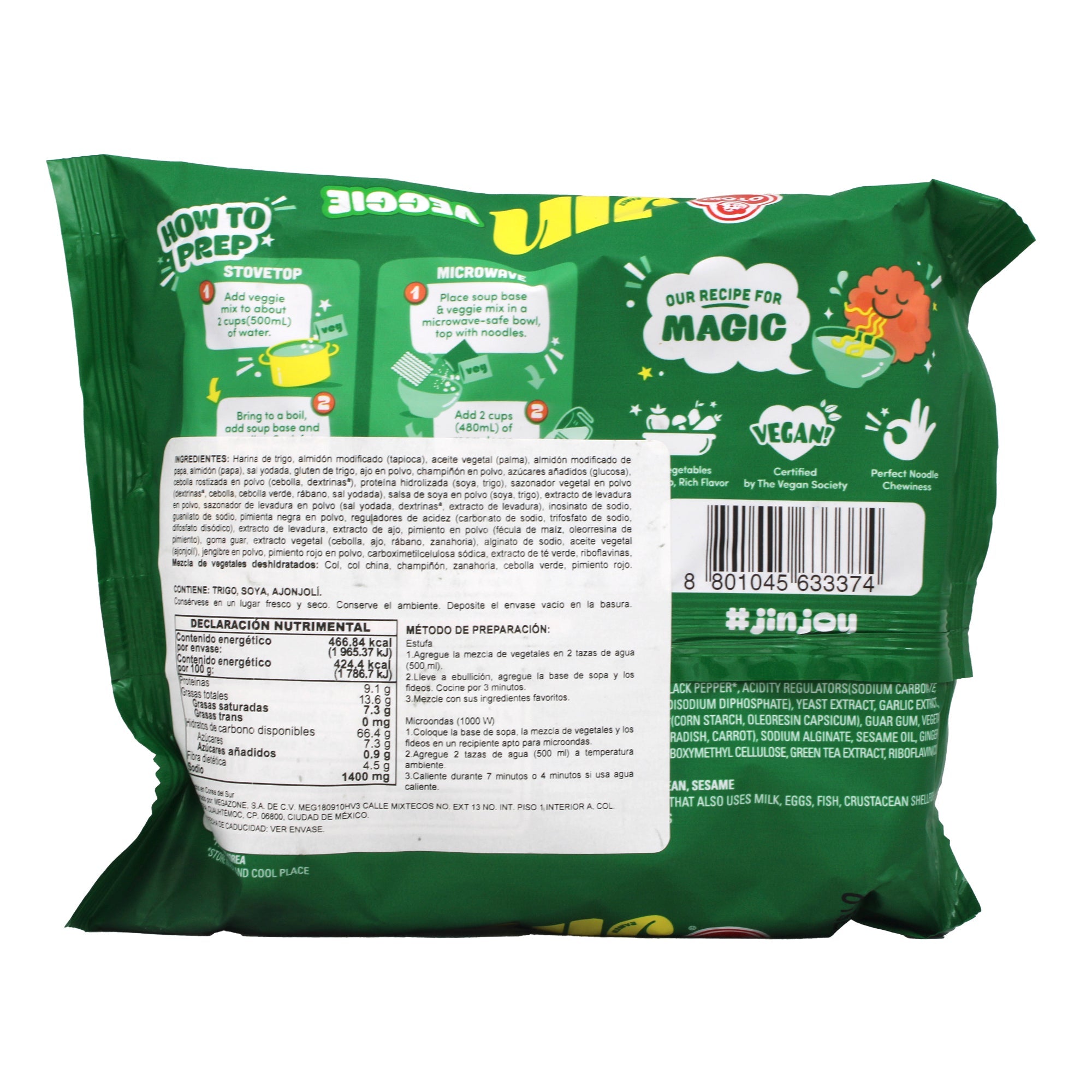 Sopa Instantanea Ramen Jin Veggie 110 G