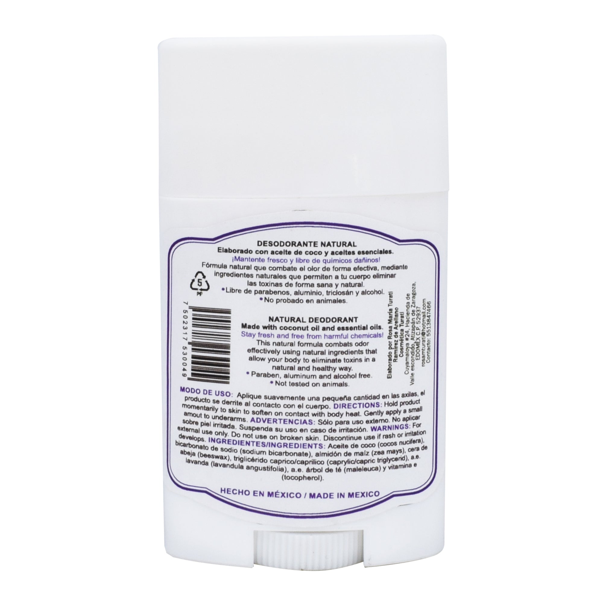Desodorante En Barra Lavanda 55 G