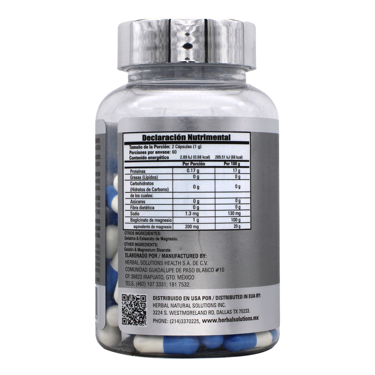 Bisglicinato De Magnesio Quelado 120 Cap