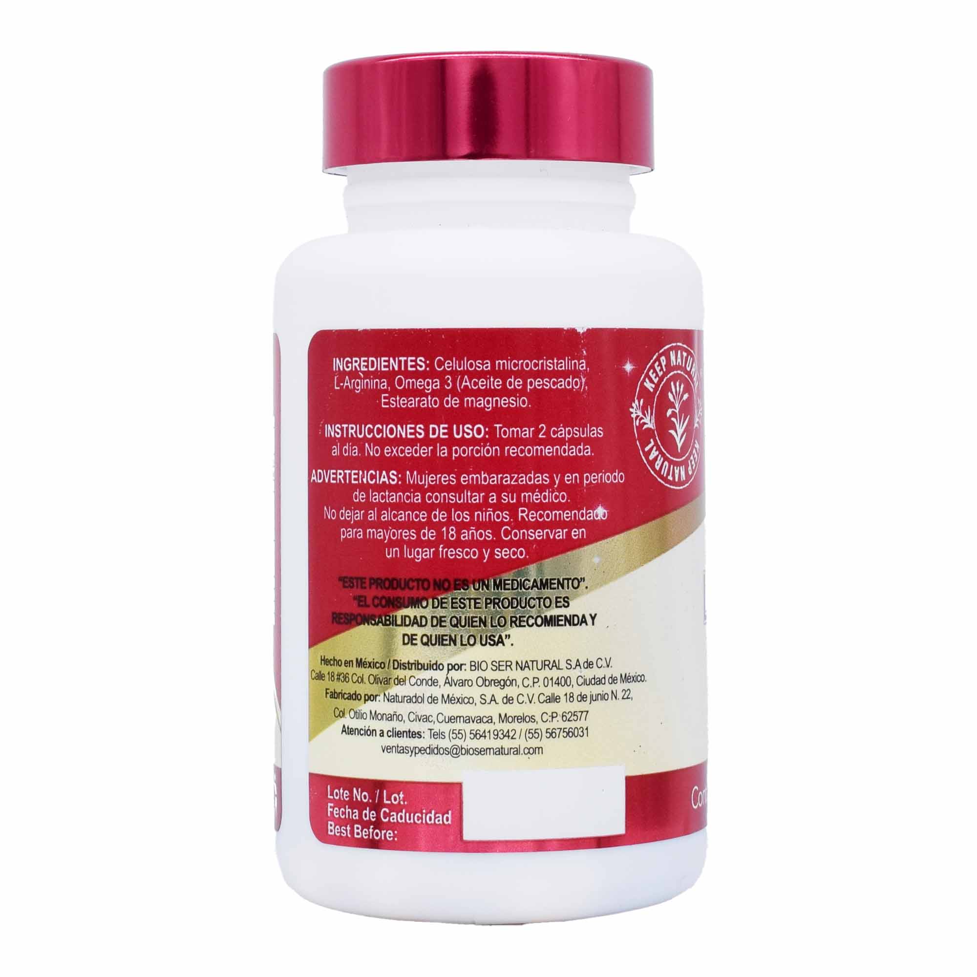 L Arginina Y Omega 3 50 Cap