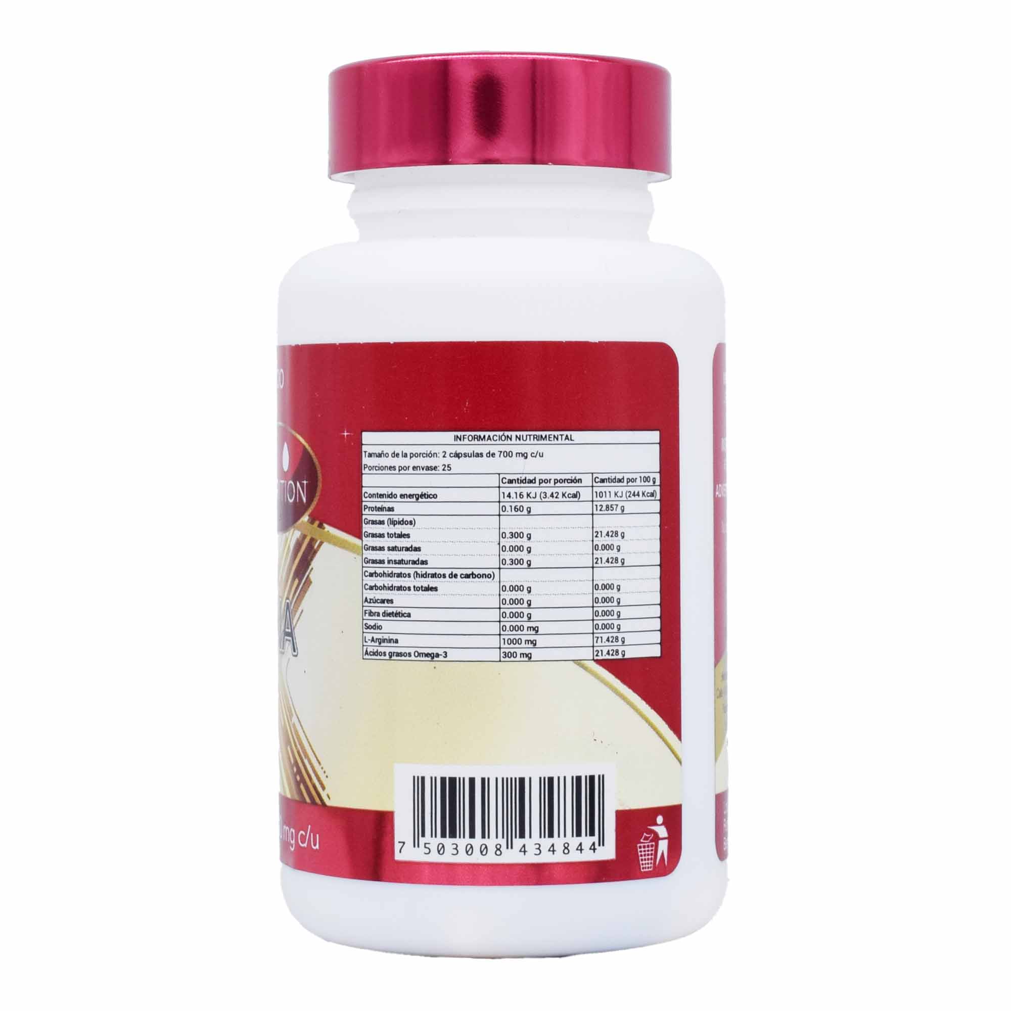 L Arginina Y Omega 3 50 Cap