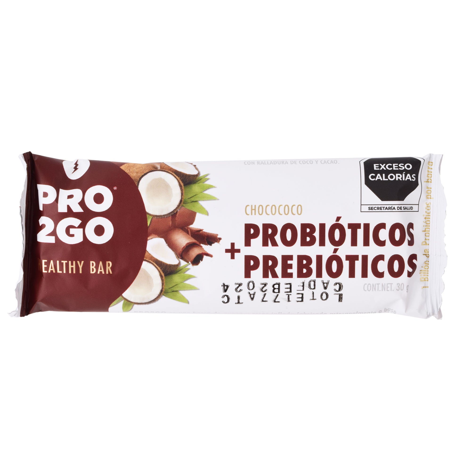 Barra De Avena Chocolate Y Coco Con Probioticos 30 G (Paquete 15)