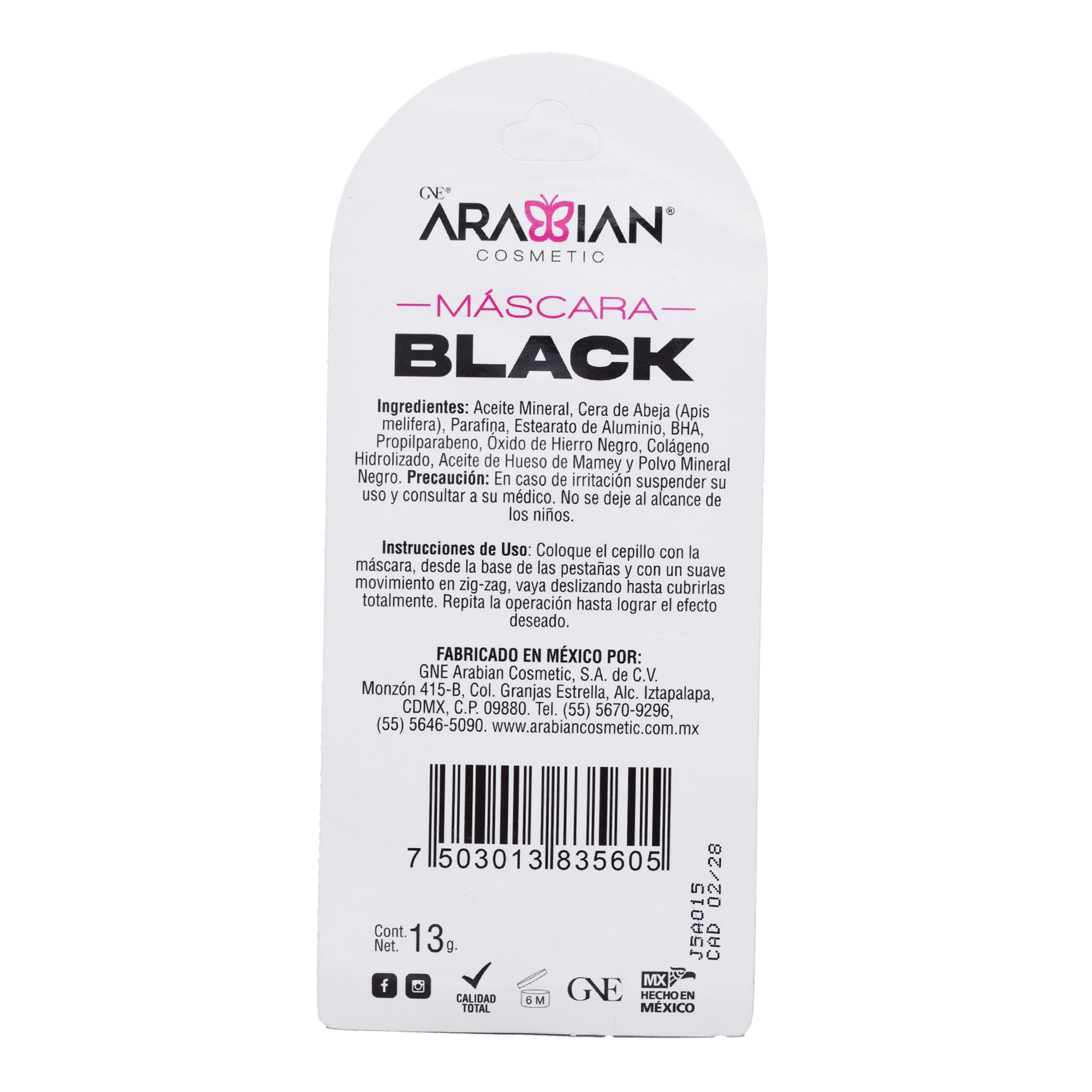 Mascara Para Pestañas Black 13 G