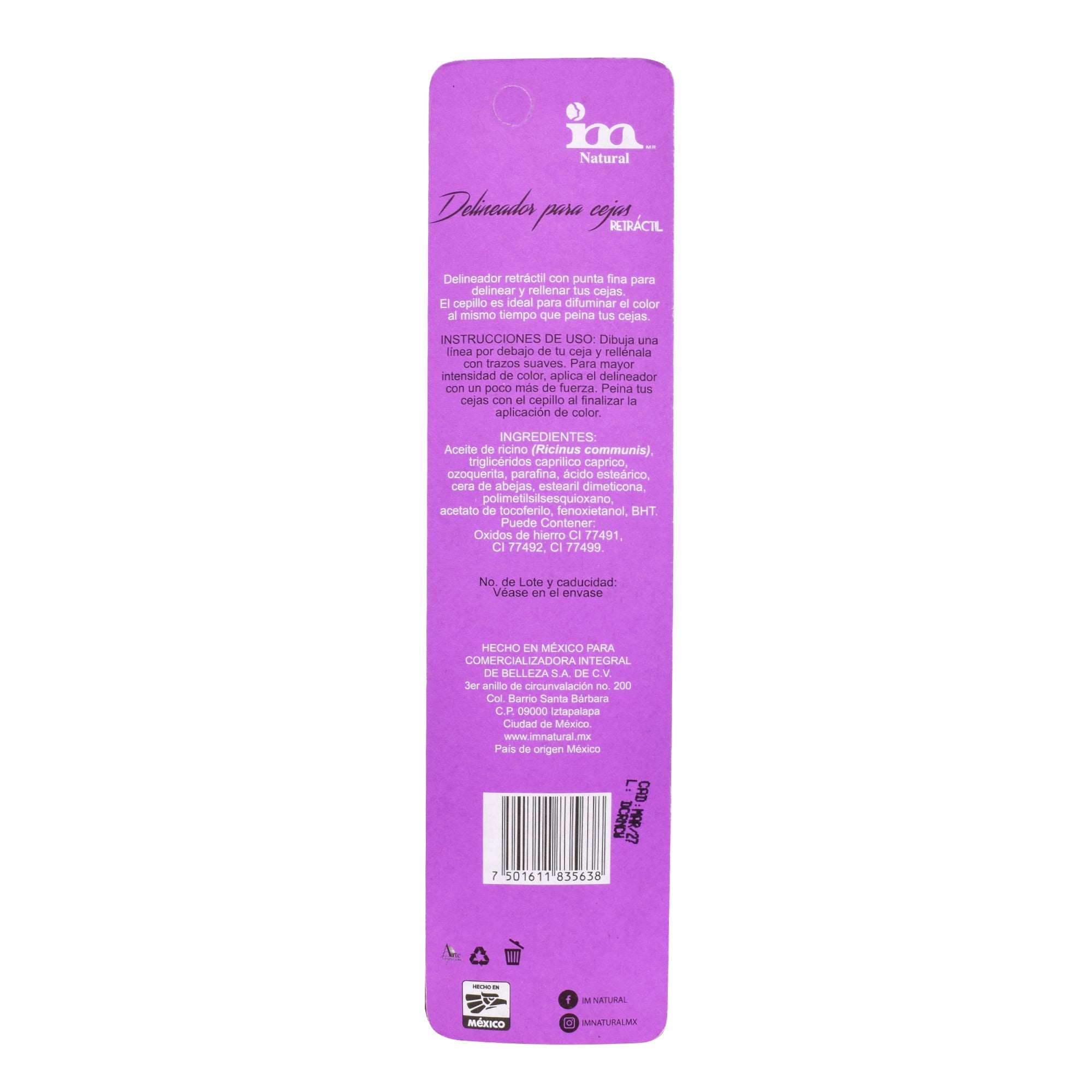 Plumon Delineador Cejas Retractil Tono Negro 0.2 G