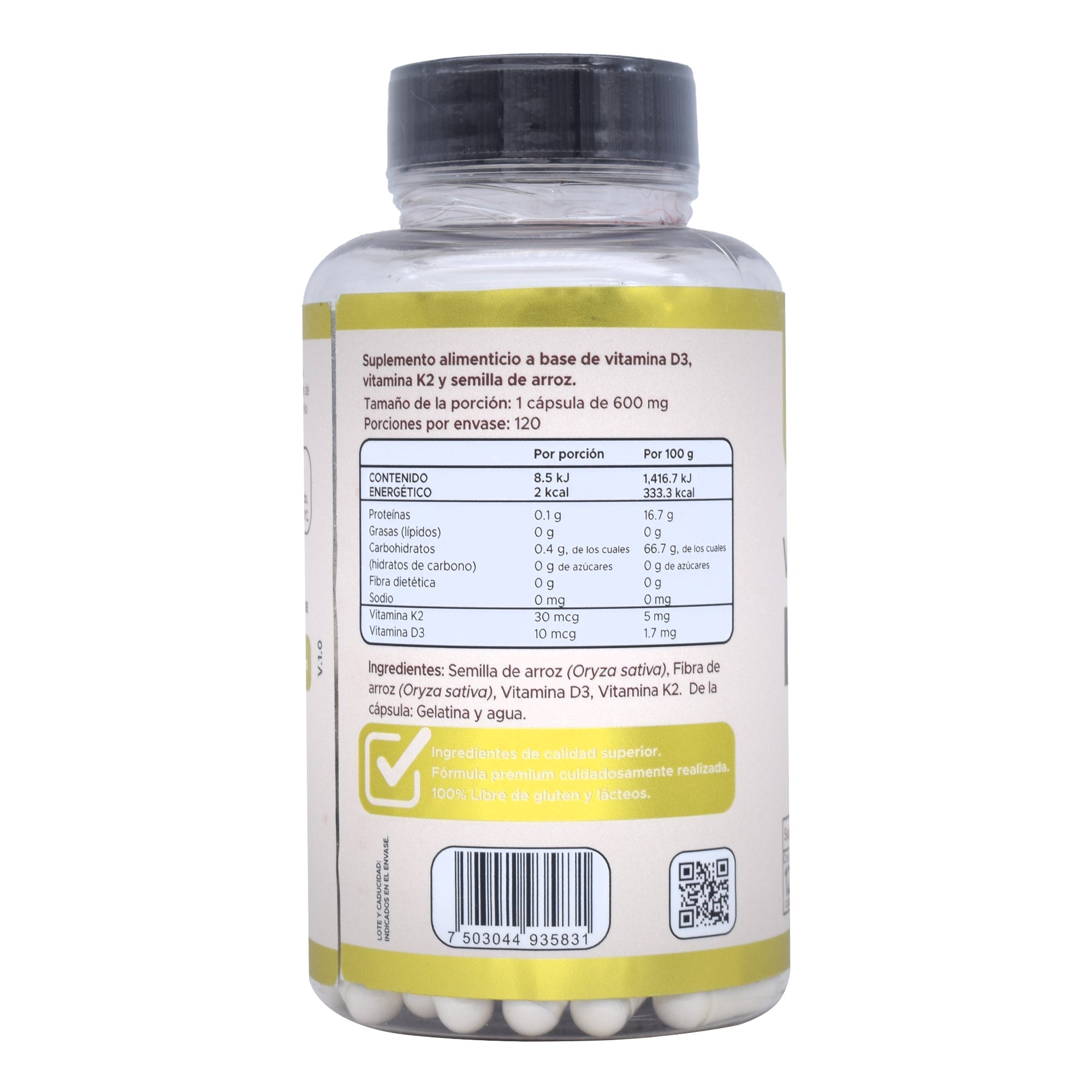 Vitamina D3 K2 120 Cap