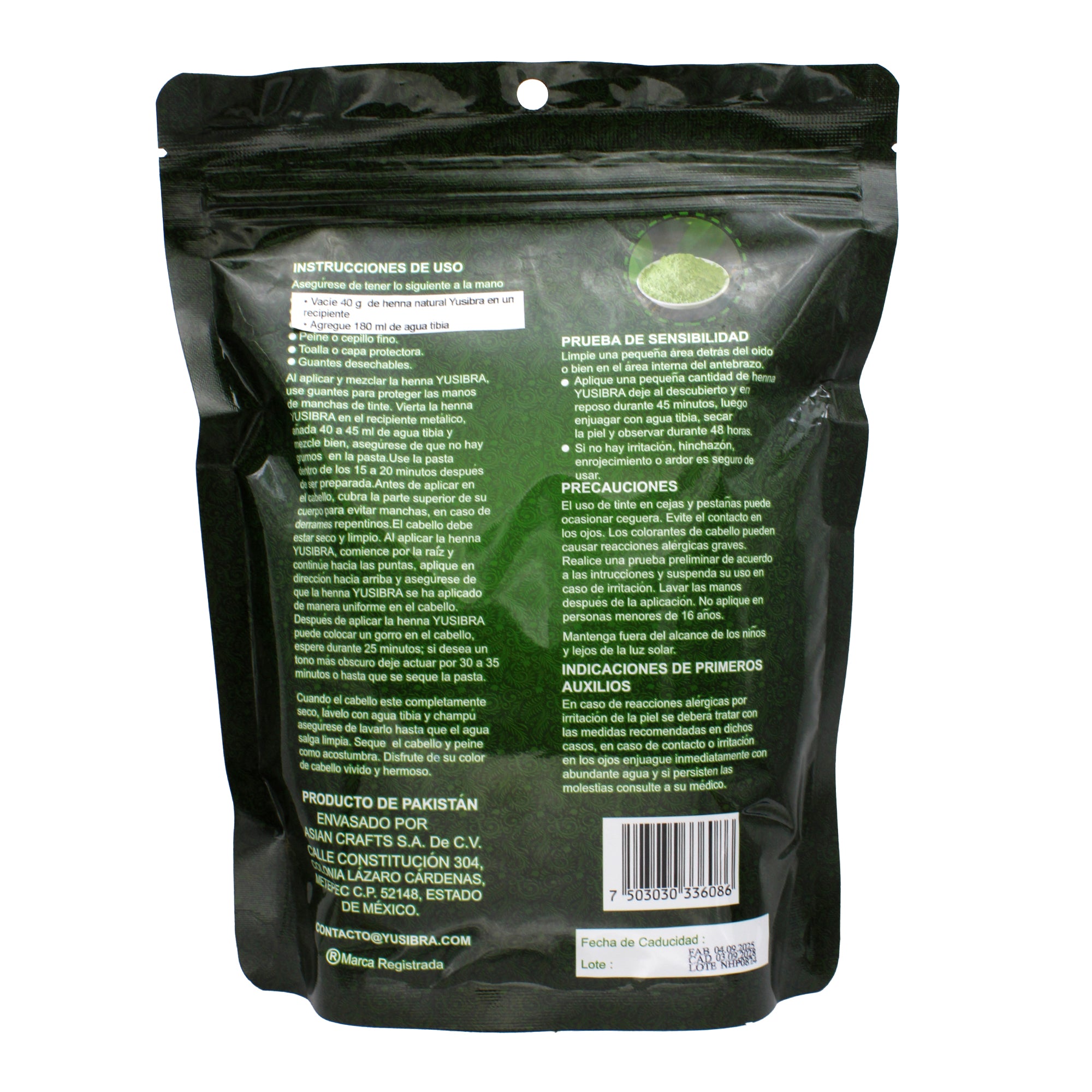 Tinte Henna Natural 500 G