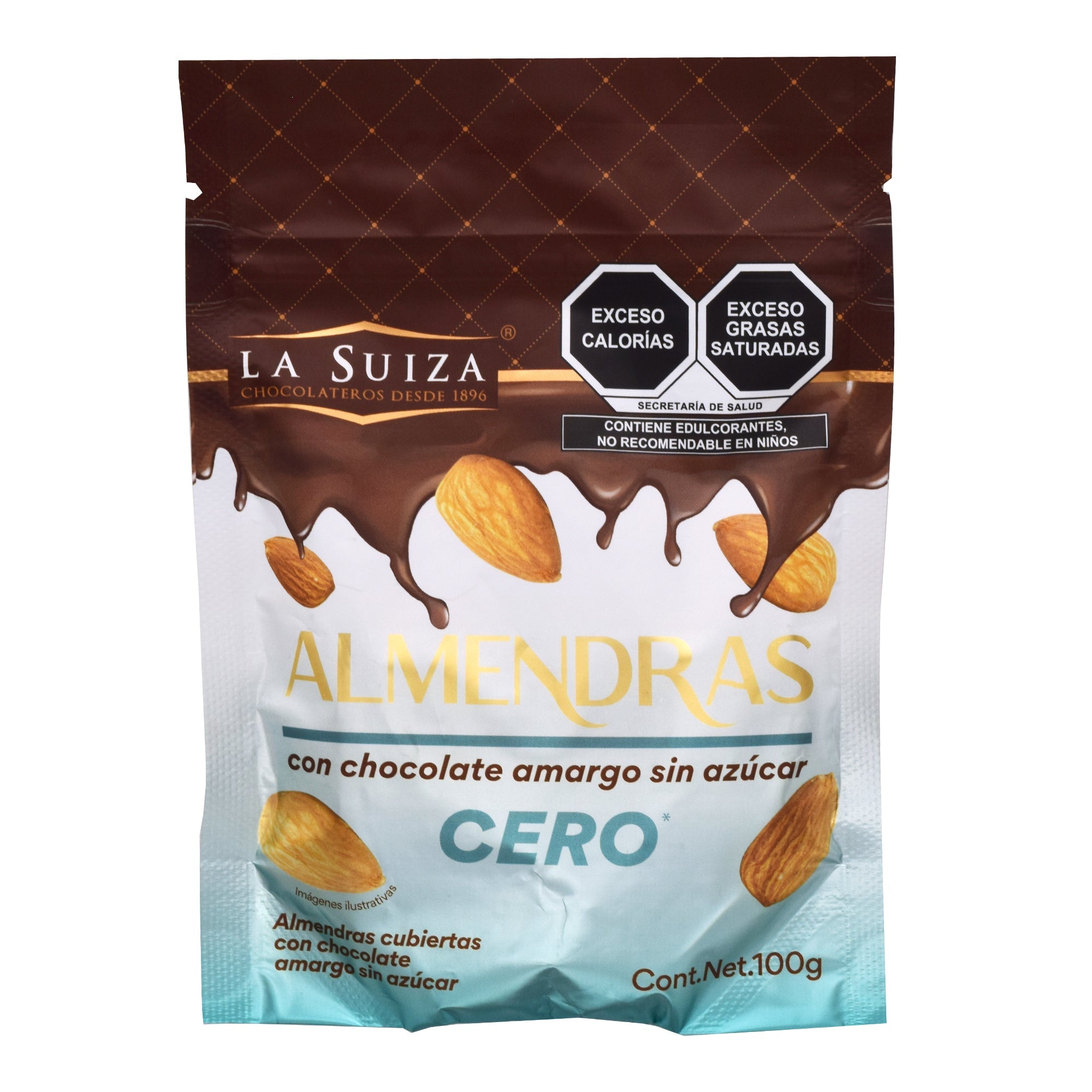Almendras Cubiertas Chocolate Amargo 100 G