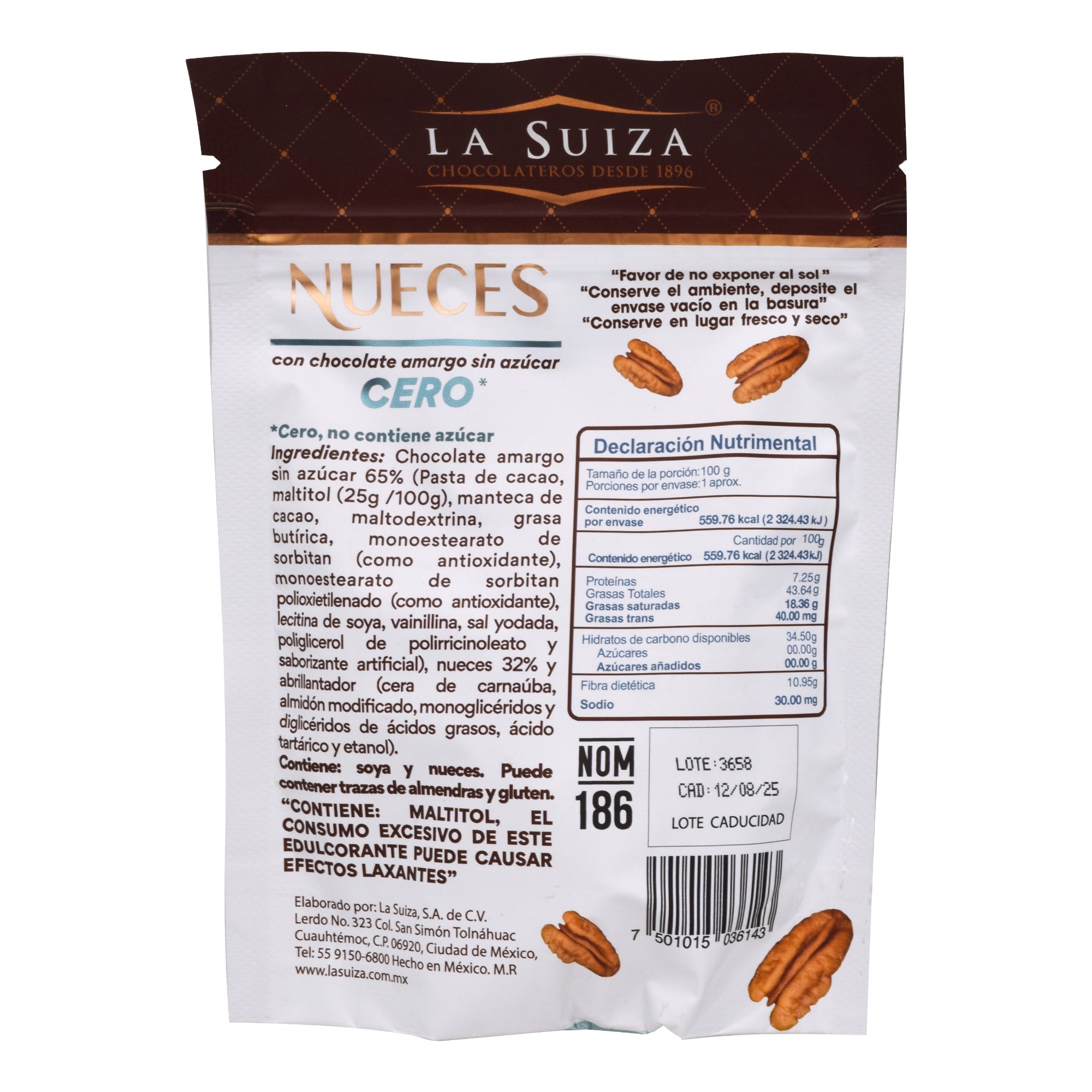 Nueces Cubiertas Chocolate Amargo 100 G