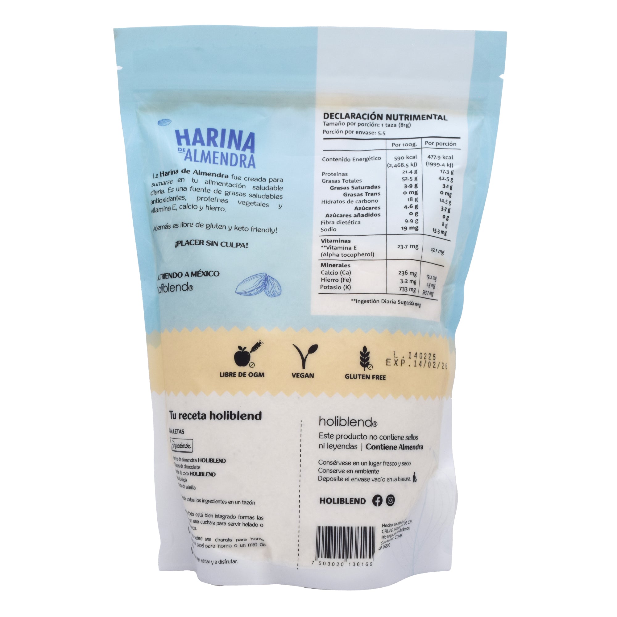 Harina De Almendra Blanqueada 450 G