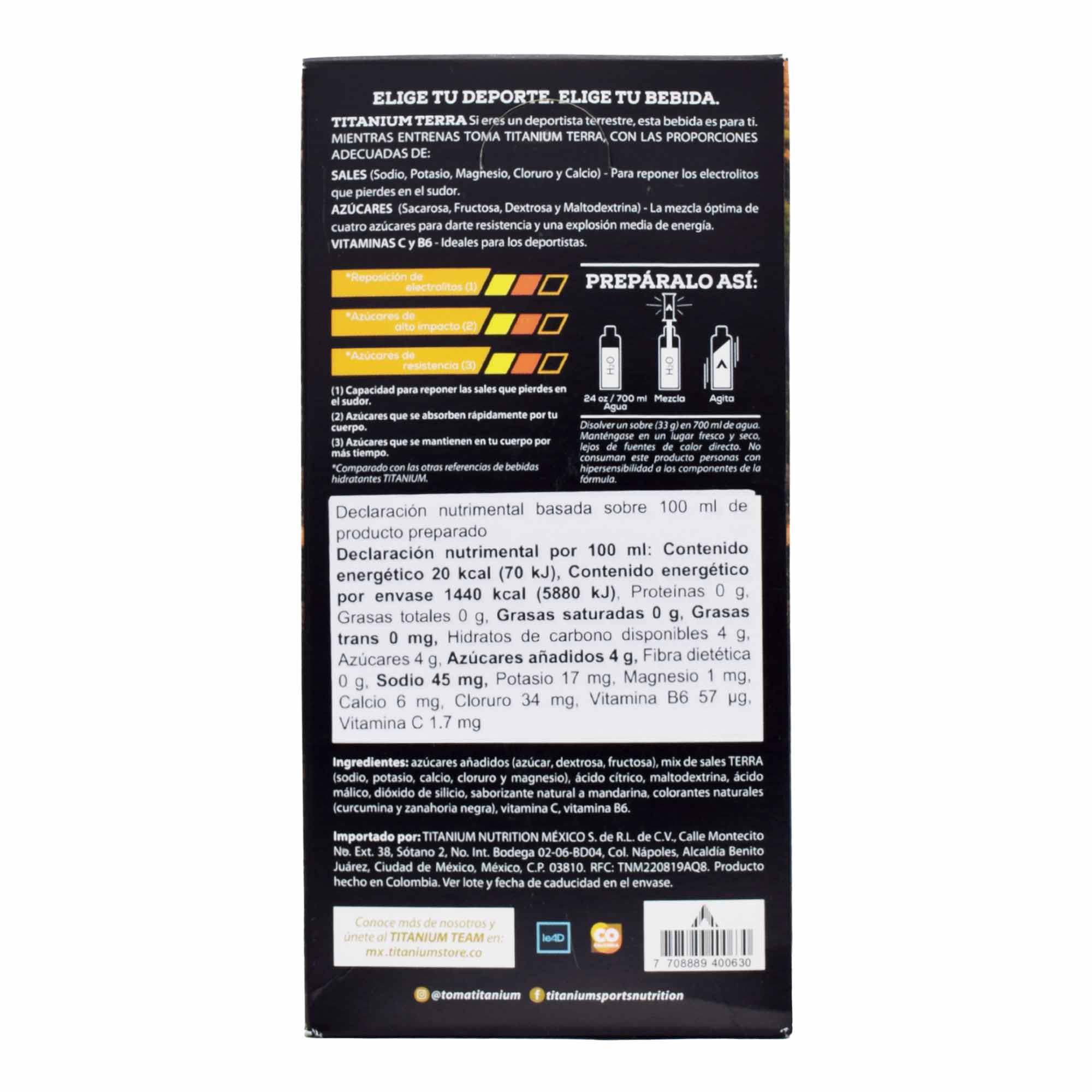 Bebida Hidratante Terra Mandarina 33 G (PAQUETE 12)