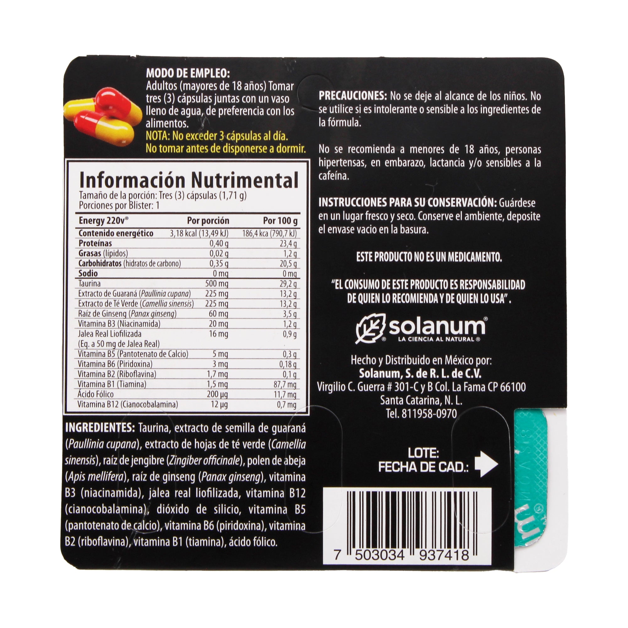 Guarana Ginseng 3 Cap