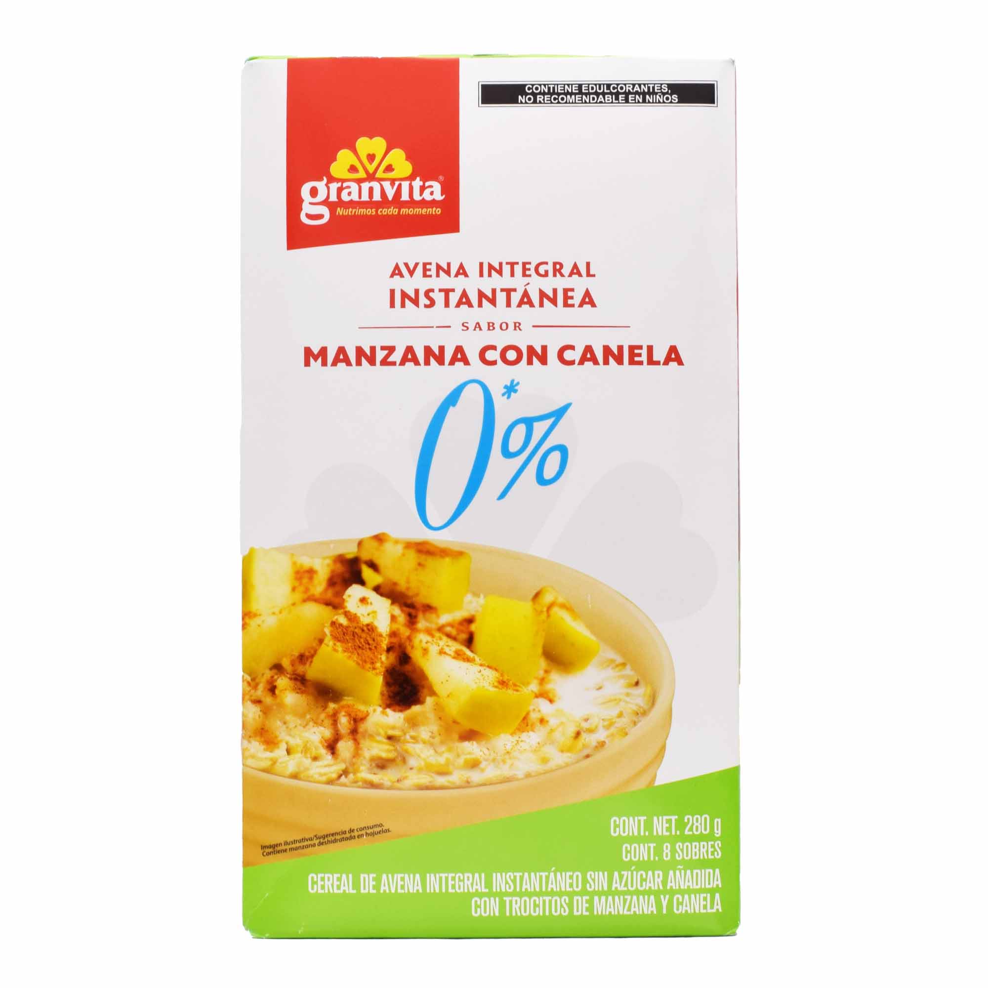 Avena Instantanea 0 Azucar Manzana 280 G