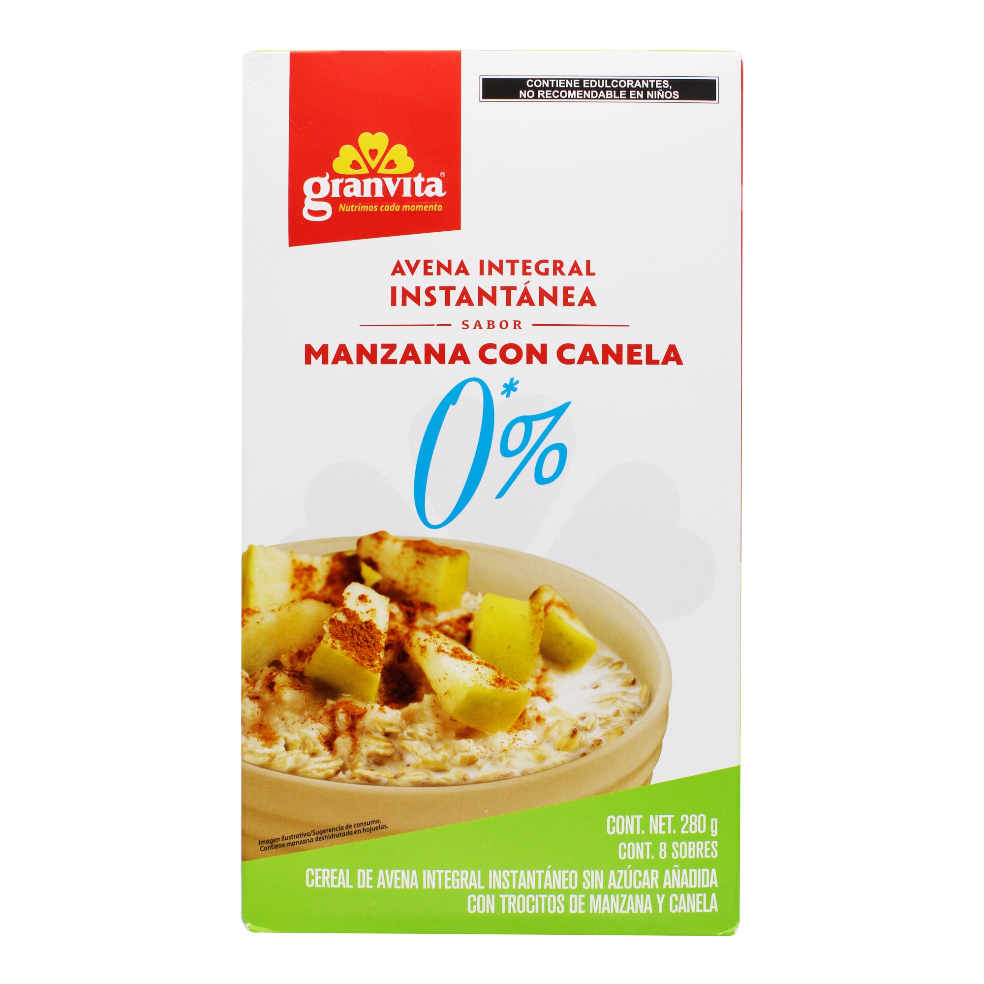 Avena Instantanea 0 Azucar Manzana 280 G