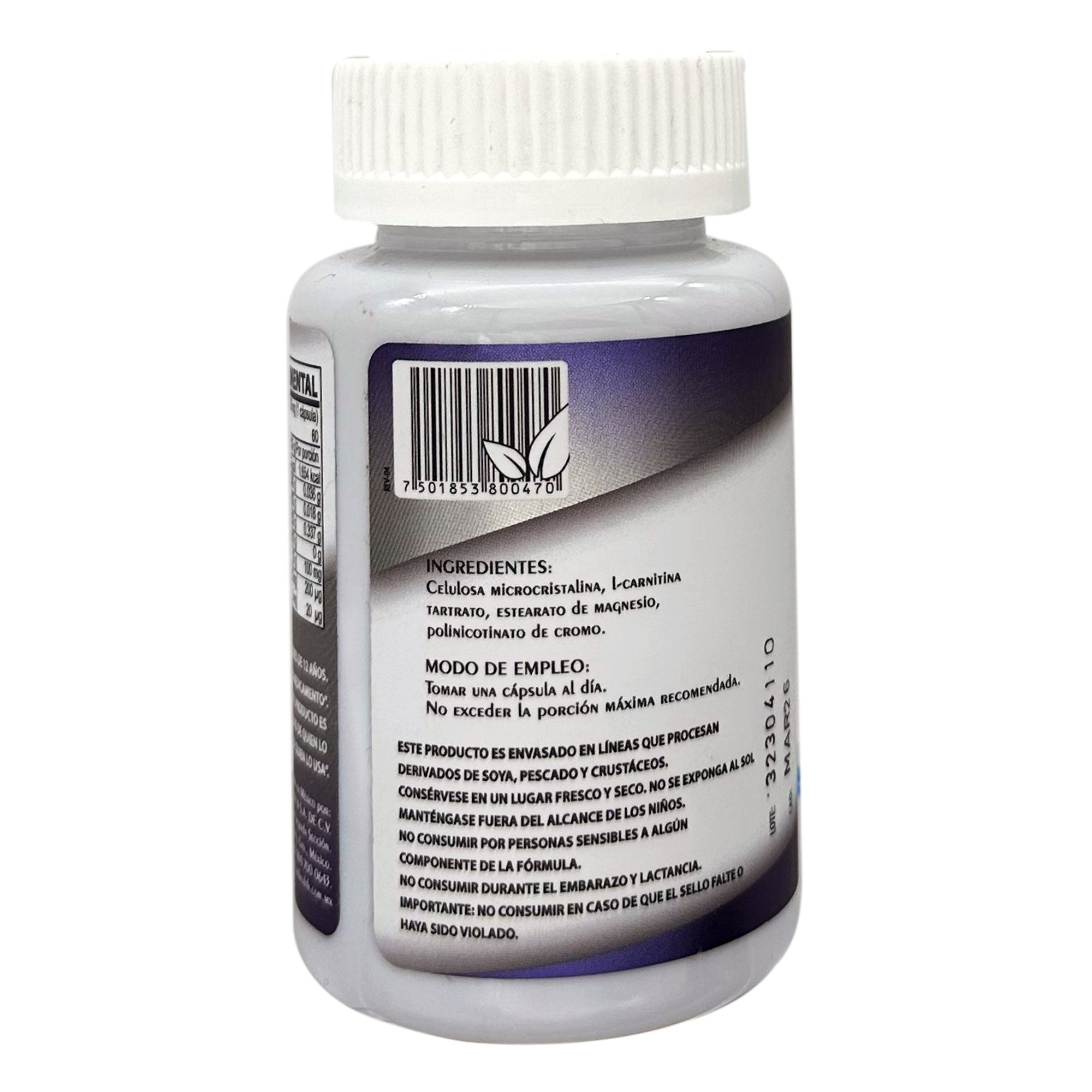 Chromium 400 Con L Carnitina 60 Cap