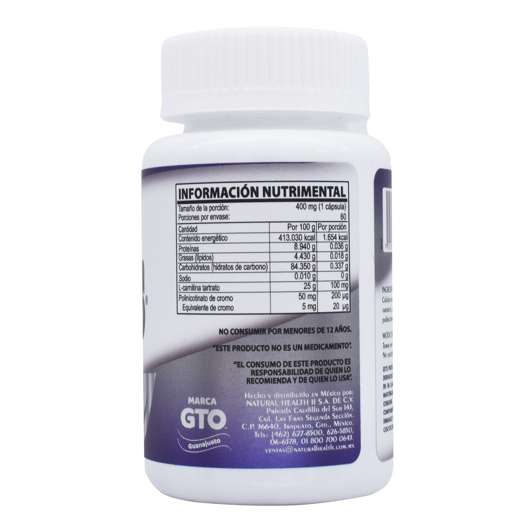 Chromium 400 Con L Carnitina 60 Cap
