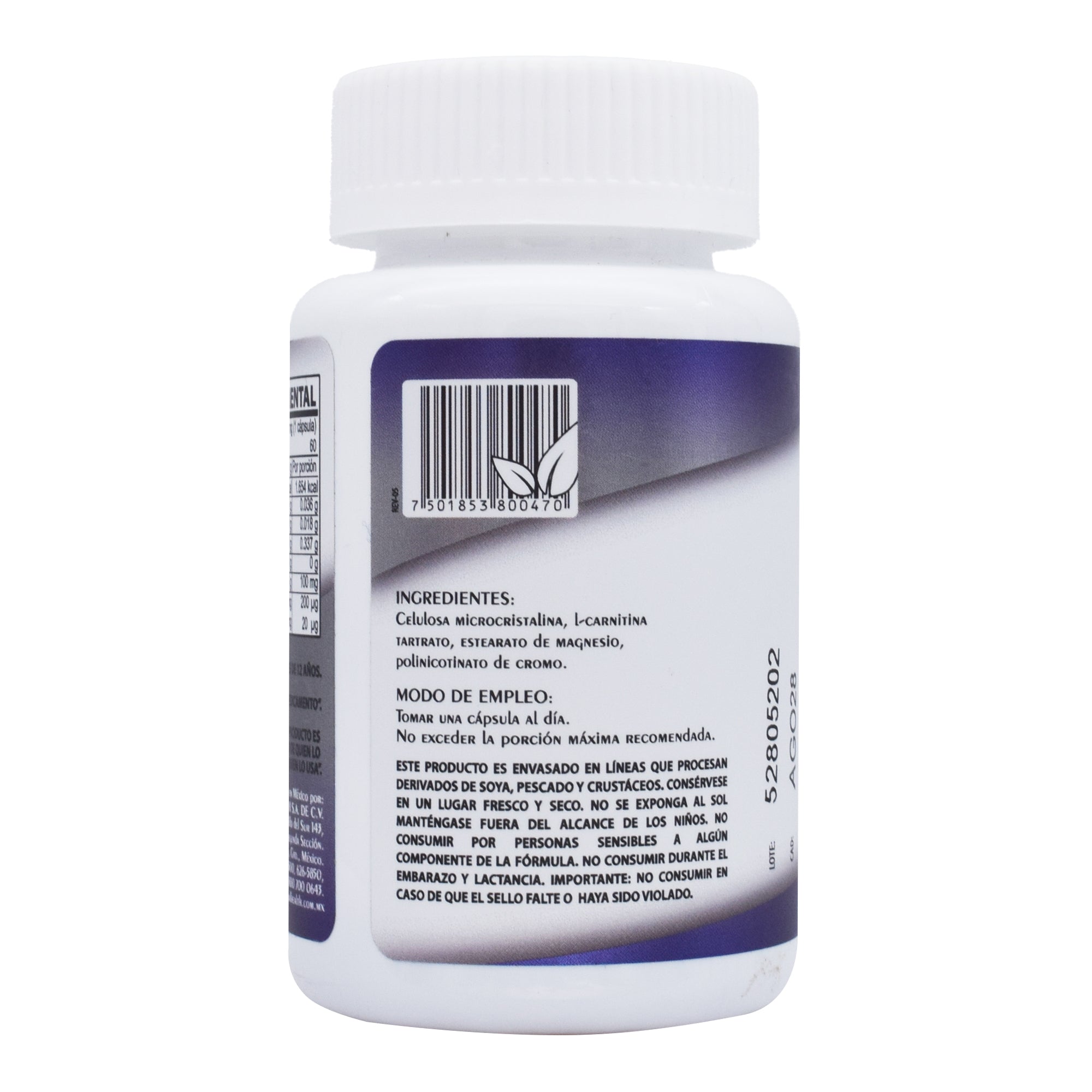 Chromium 400 Con L Carnitina 60 Cap