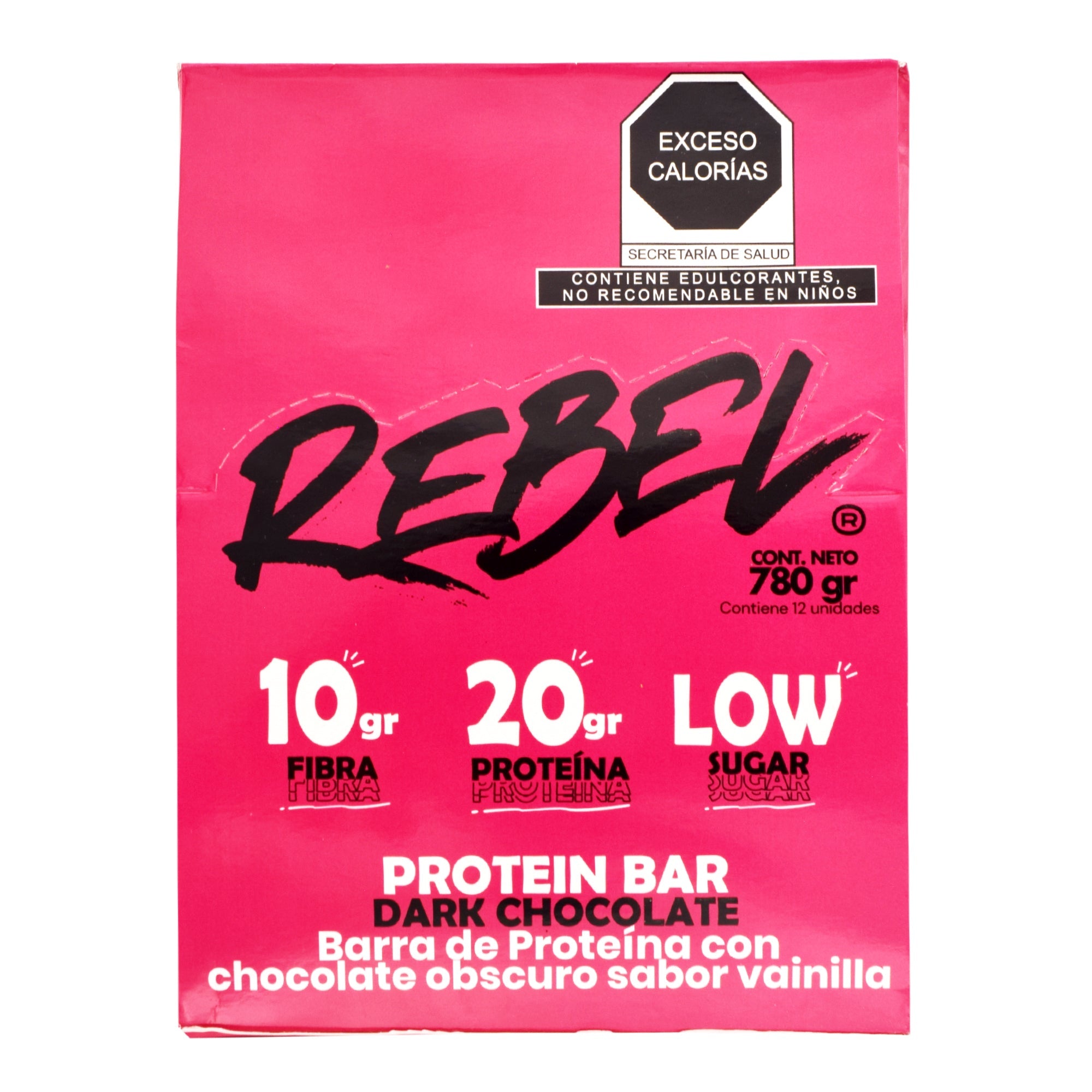 Barra De Proteina Chocolate Oscuro 65G (Paquete 12)