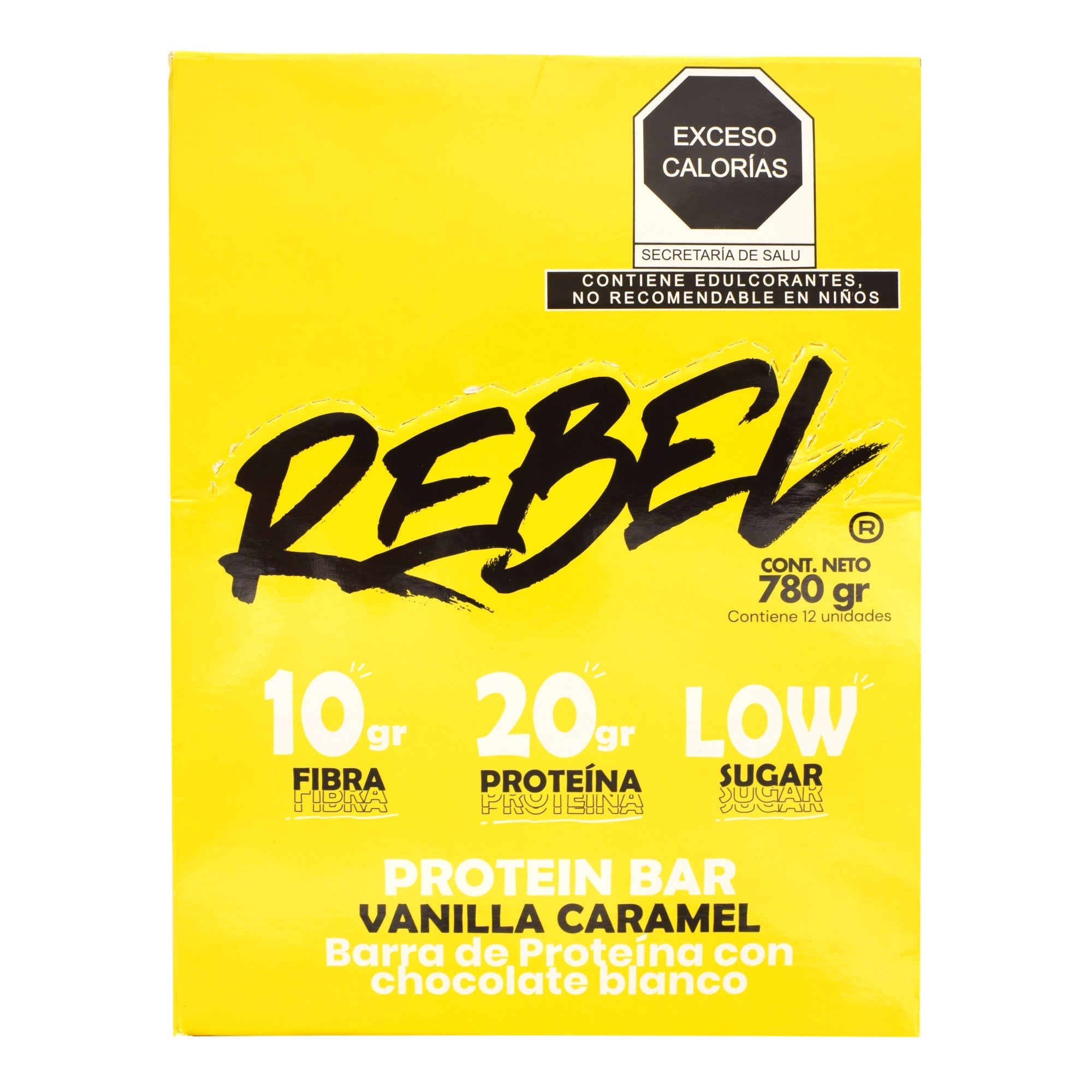 Barra De Proteina Vainilla Caramelo 65G (Paquete 12)