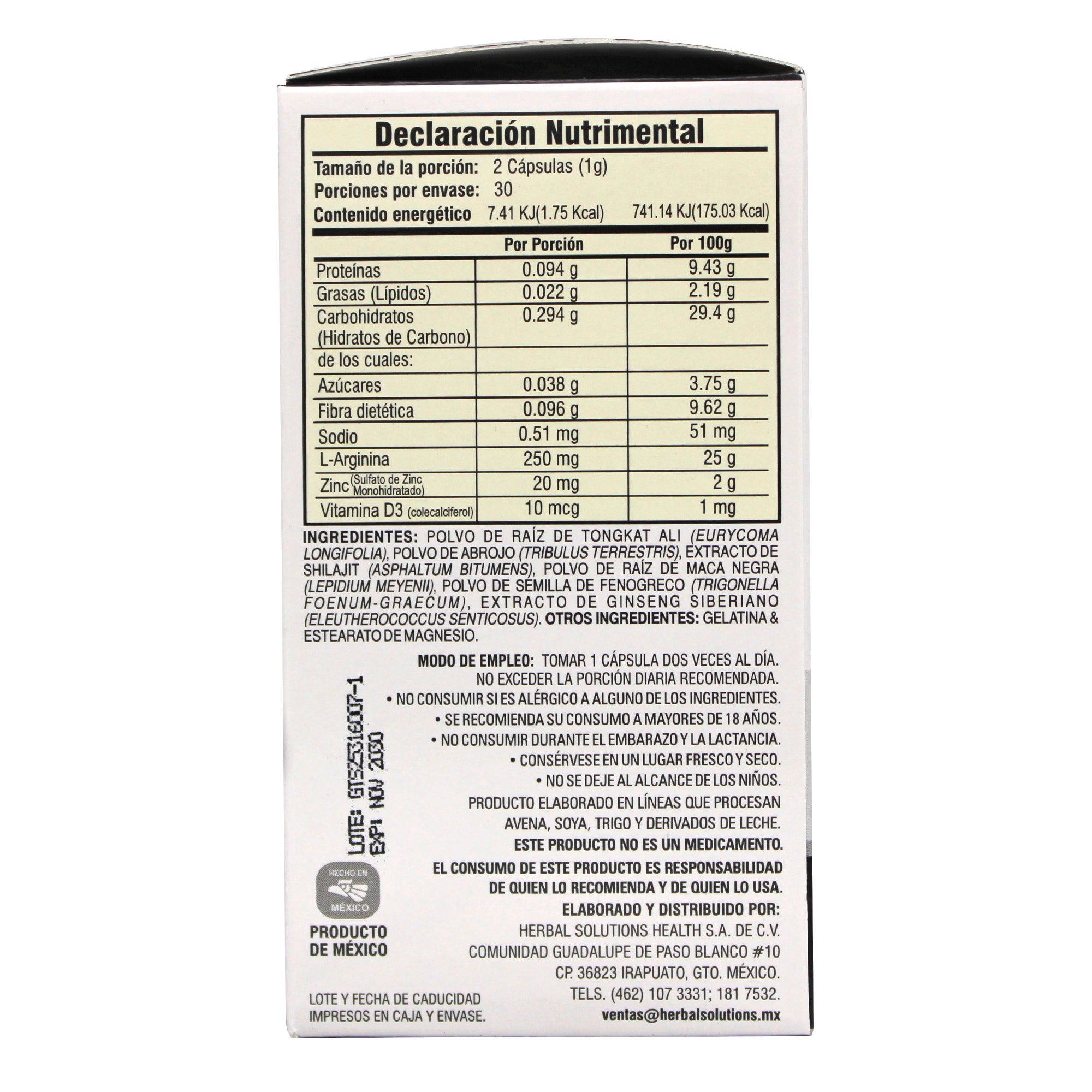 Tong Kat Ali Con Shilajit 60 Cap