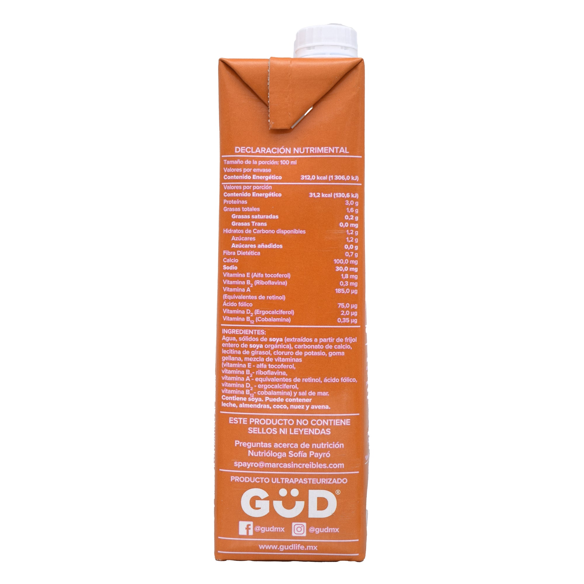 Bebida De Soya Sin Azucar 1 L