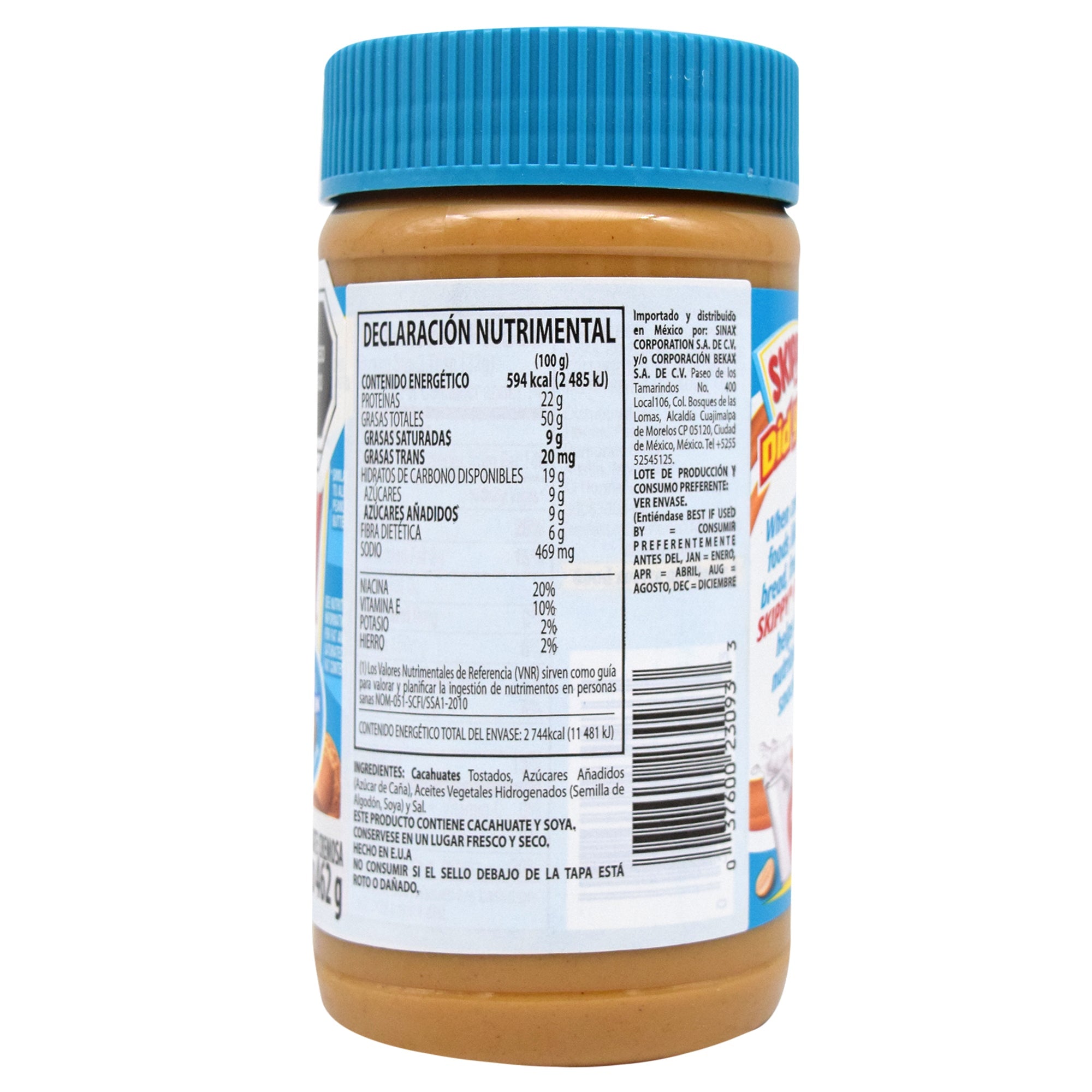 Crema De Cacahuate Cremosa 462 G