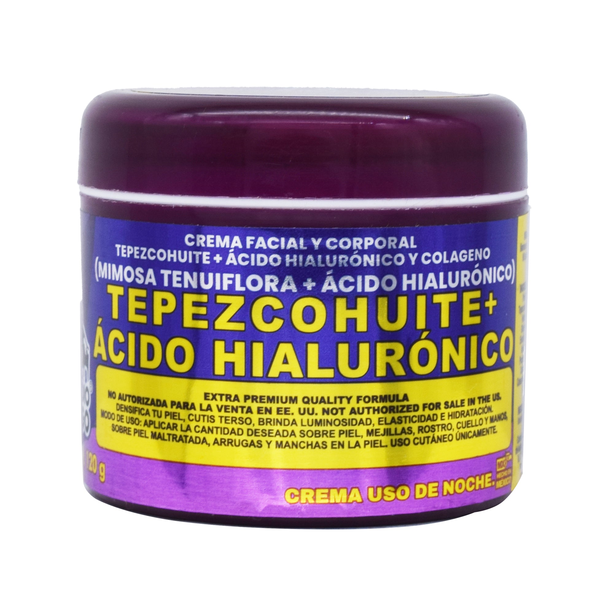 Crema De Tepezcohuite Acido Hialuronico Noche 120 G