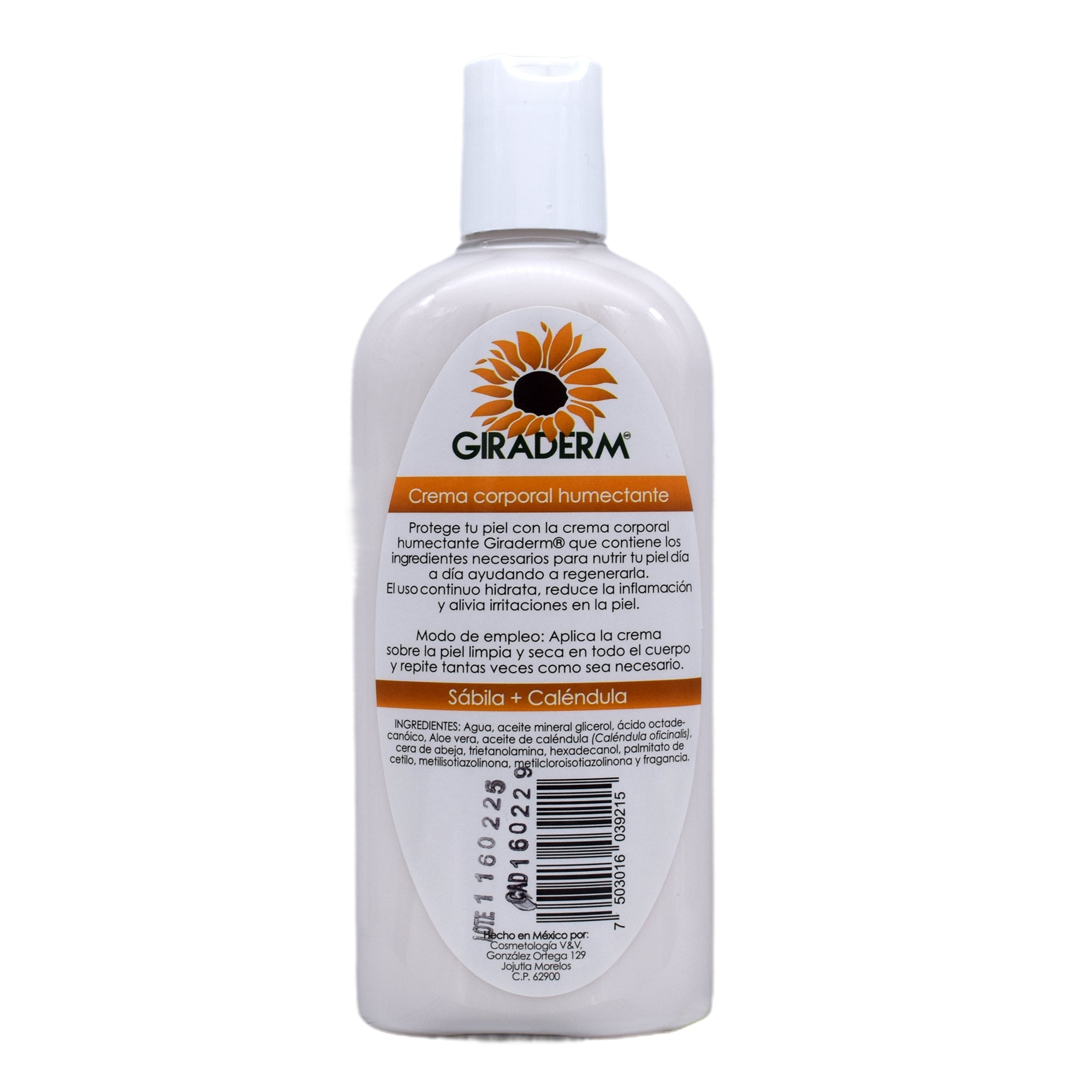 Crema Corporal Humectante Sabila Y Calendula 250 Ml