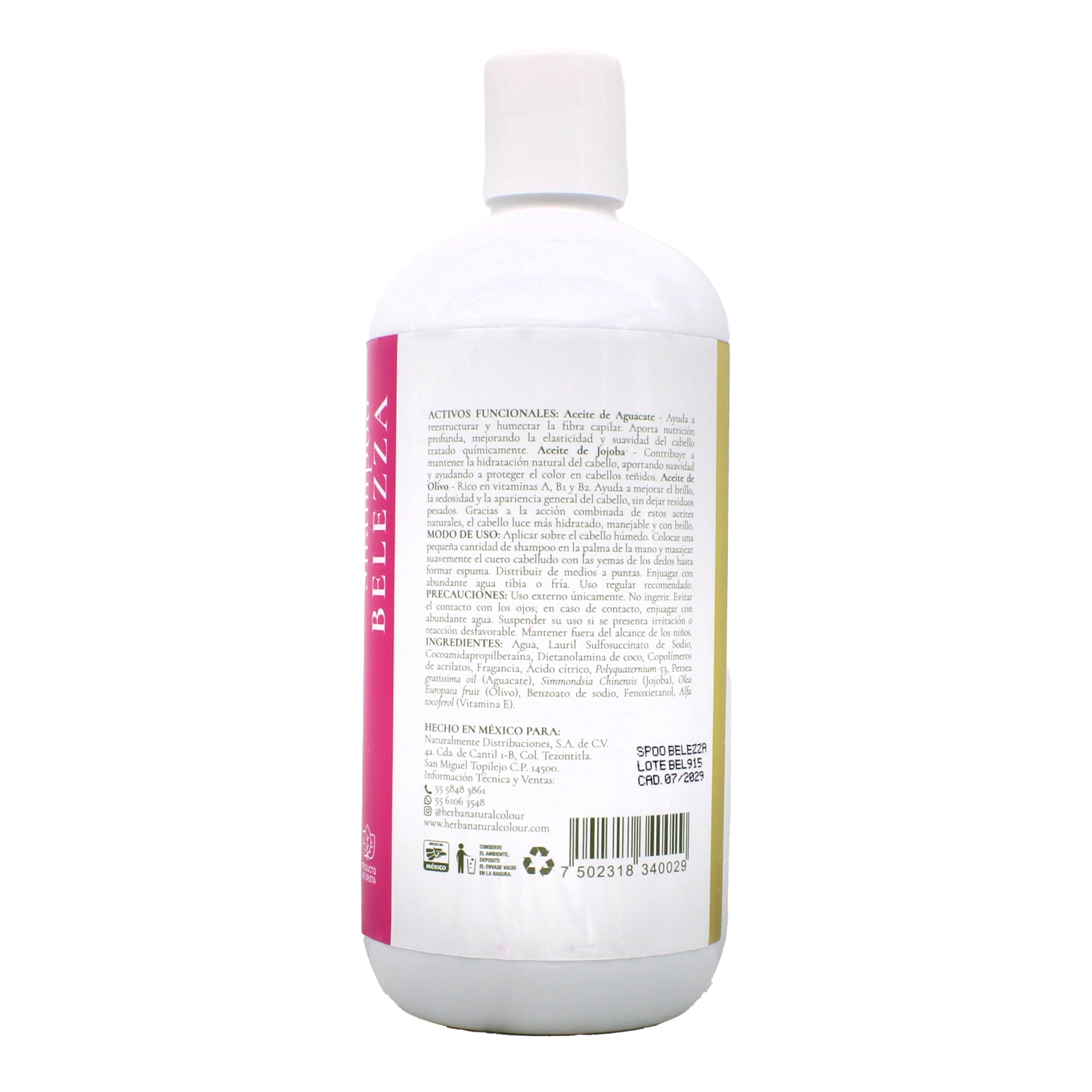 Shampoo Fortificante Para Cabello Teñido 480 Ml