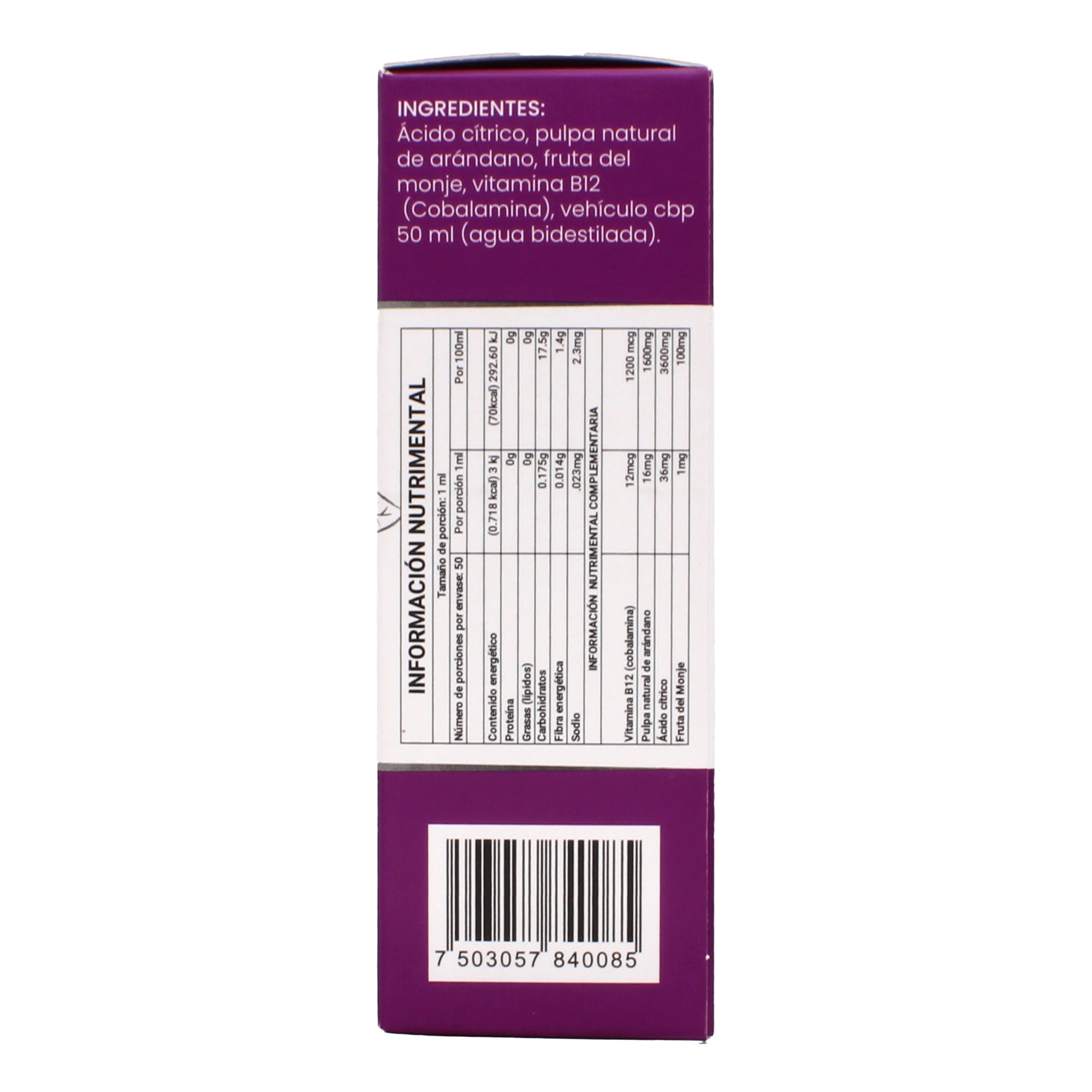 Vitamina B12 Cobalamina Arandano 50 Ml